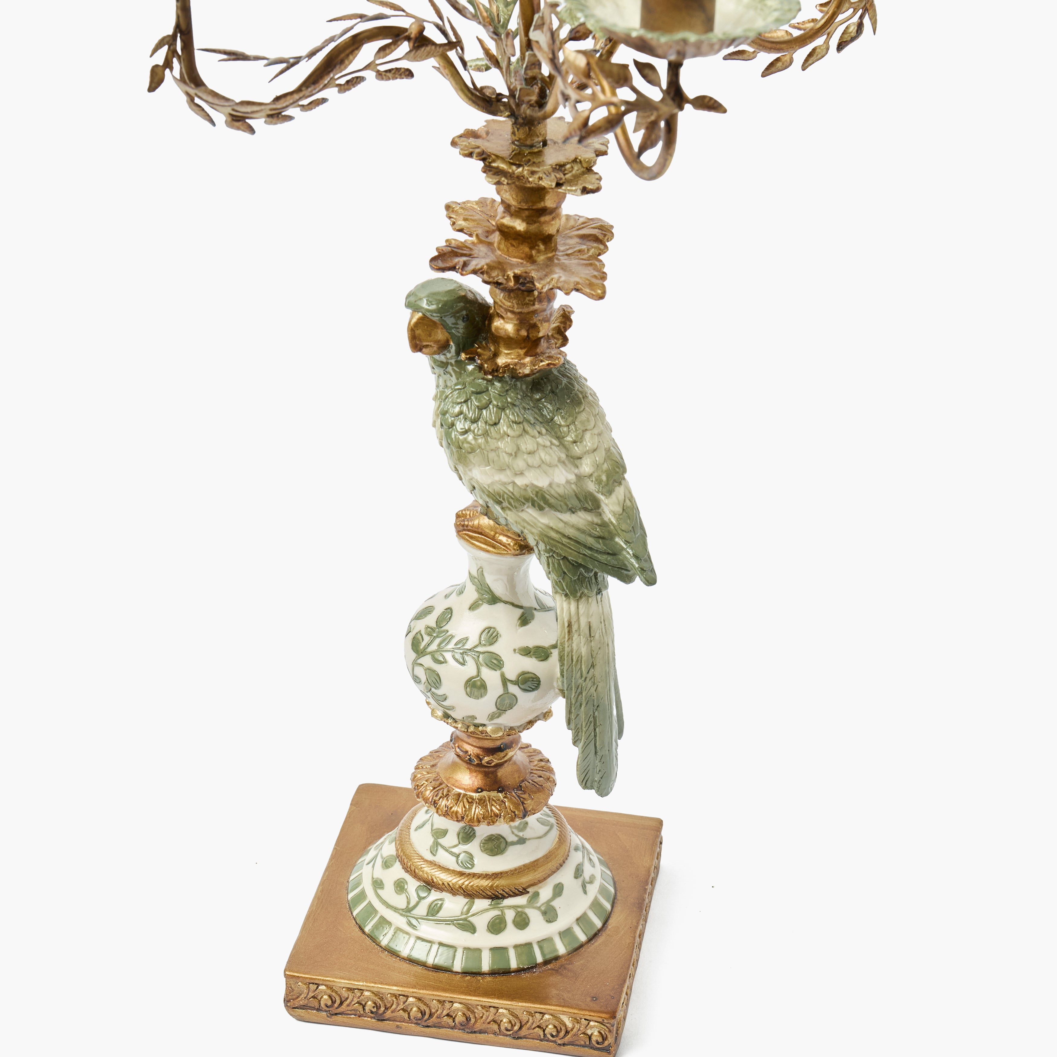 Olive Parrot Candleabra