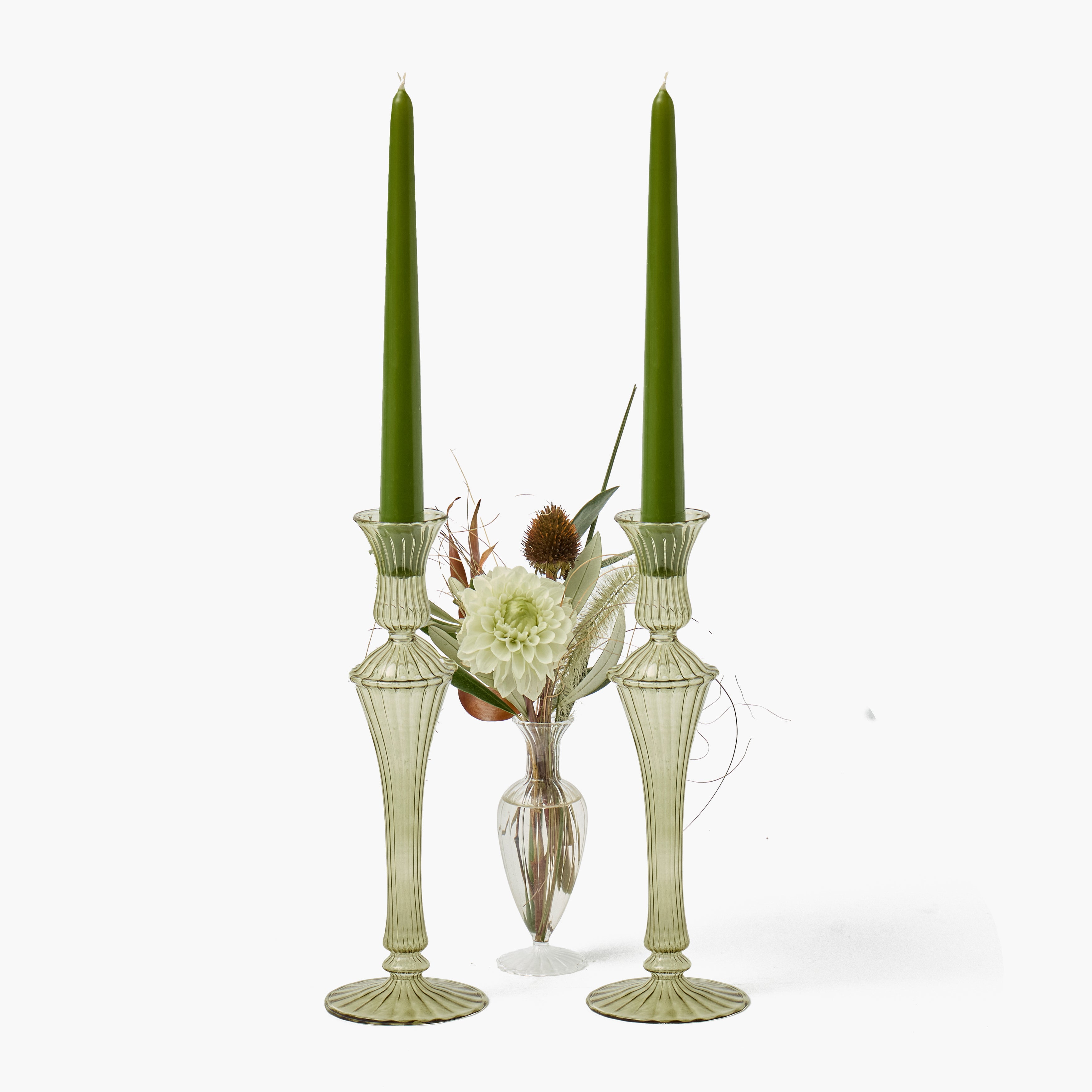Olive Large Grace Candle Holder (Pair)