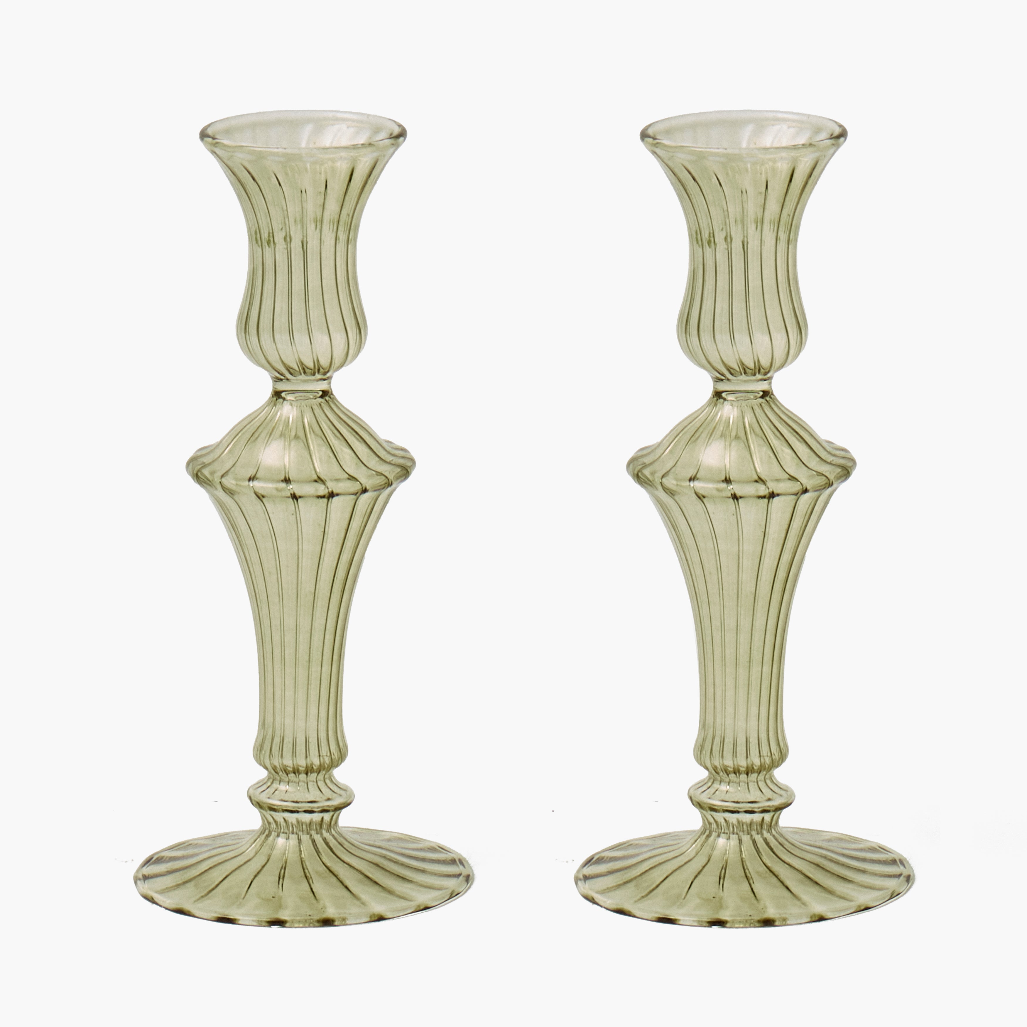 Olive Small Grace Candle Holder (Pair)