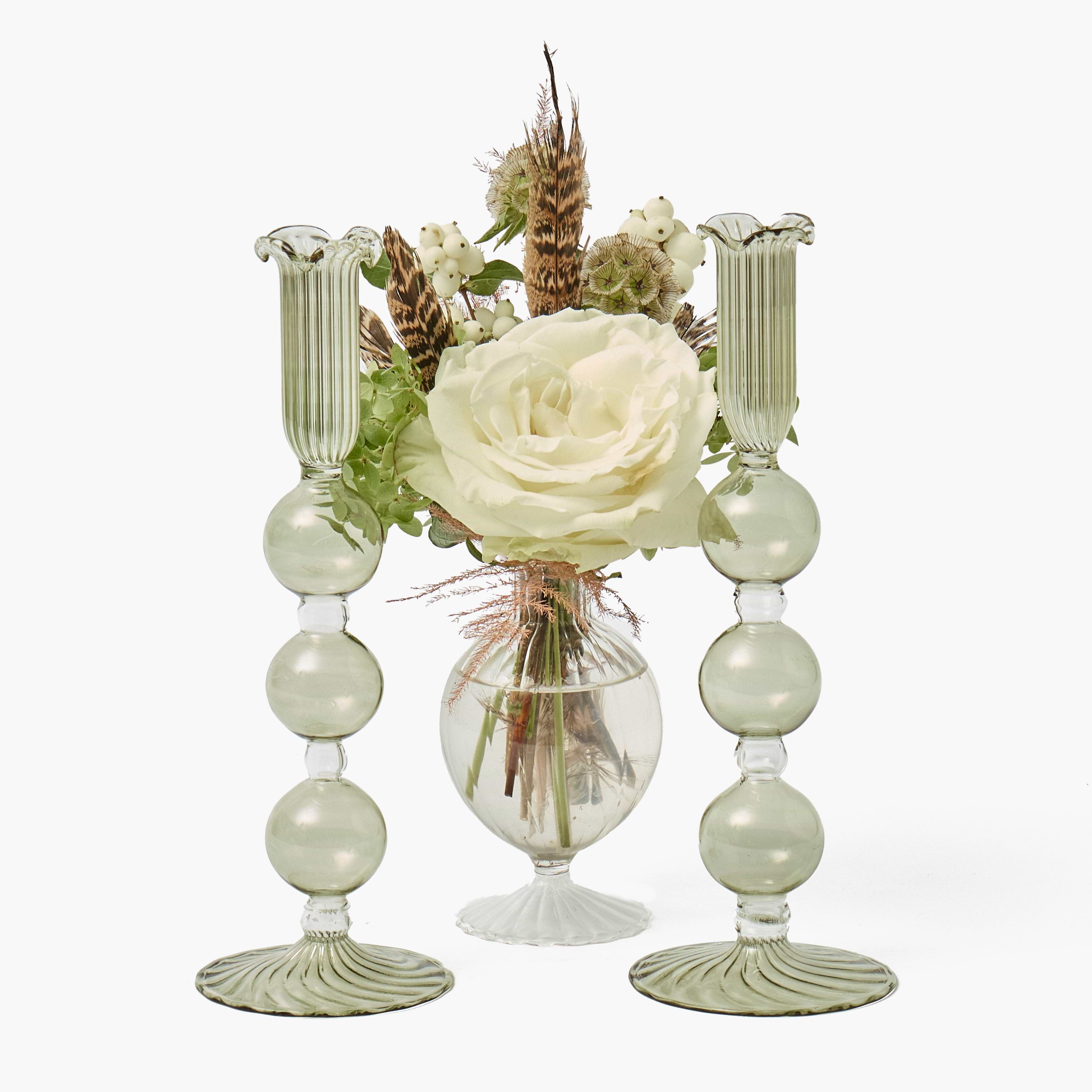 Green Eden Candle Holders (Pair)