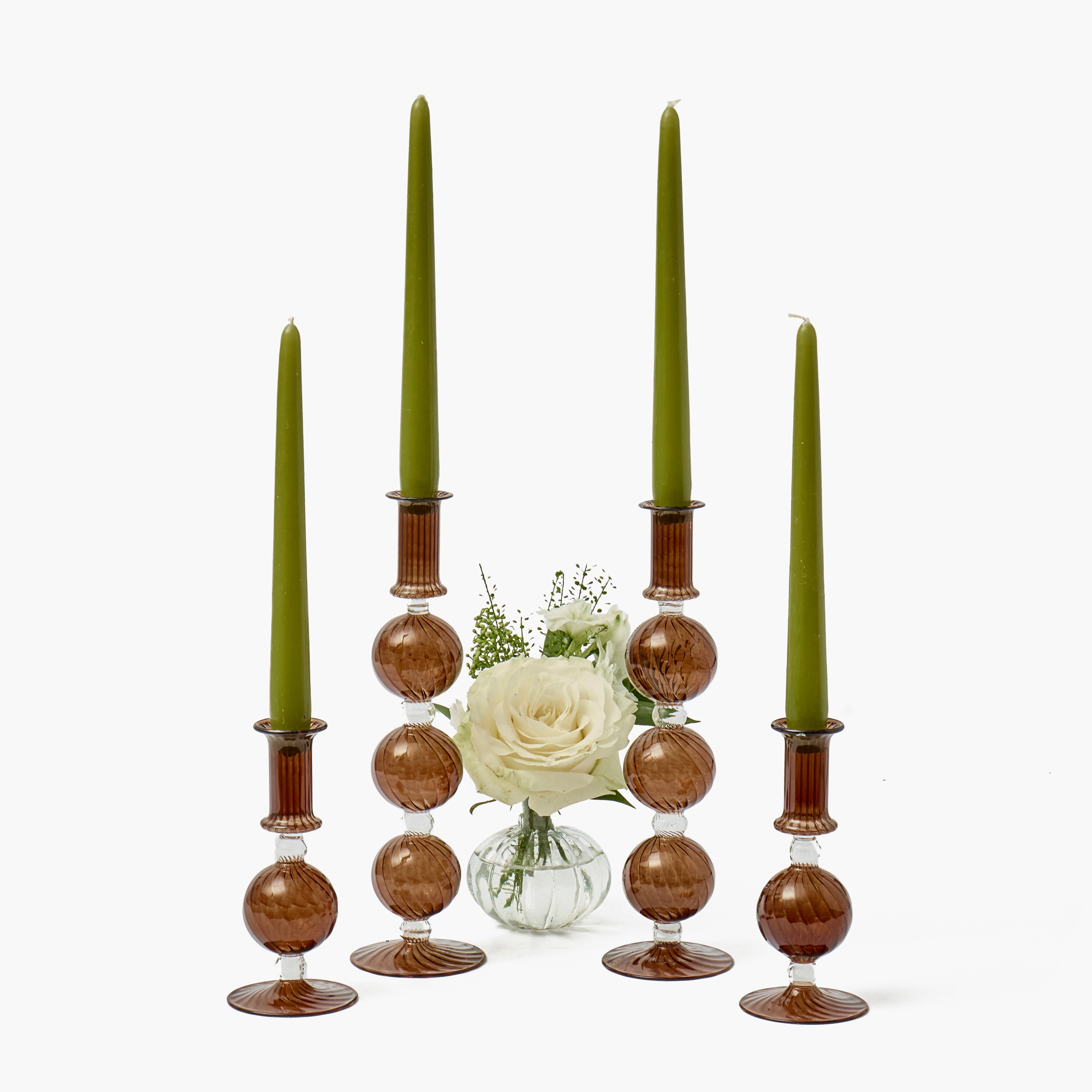 Brown Camille Candle Holder (Pair)