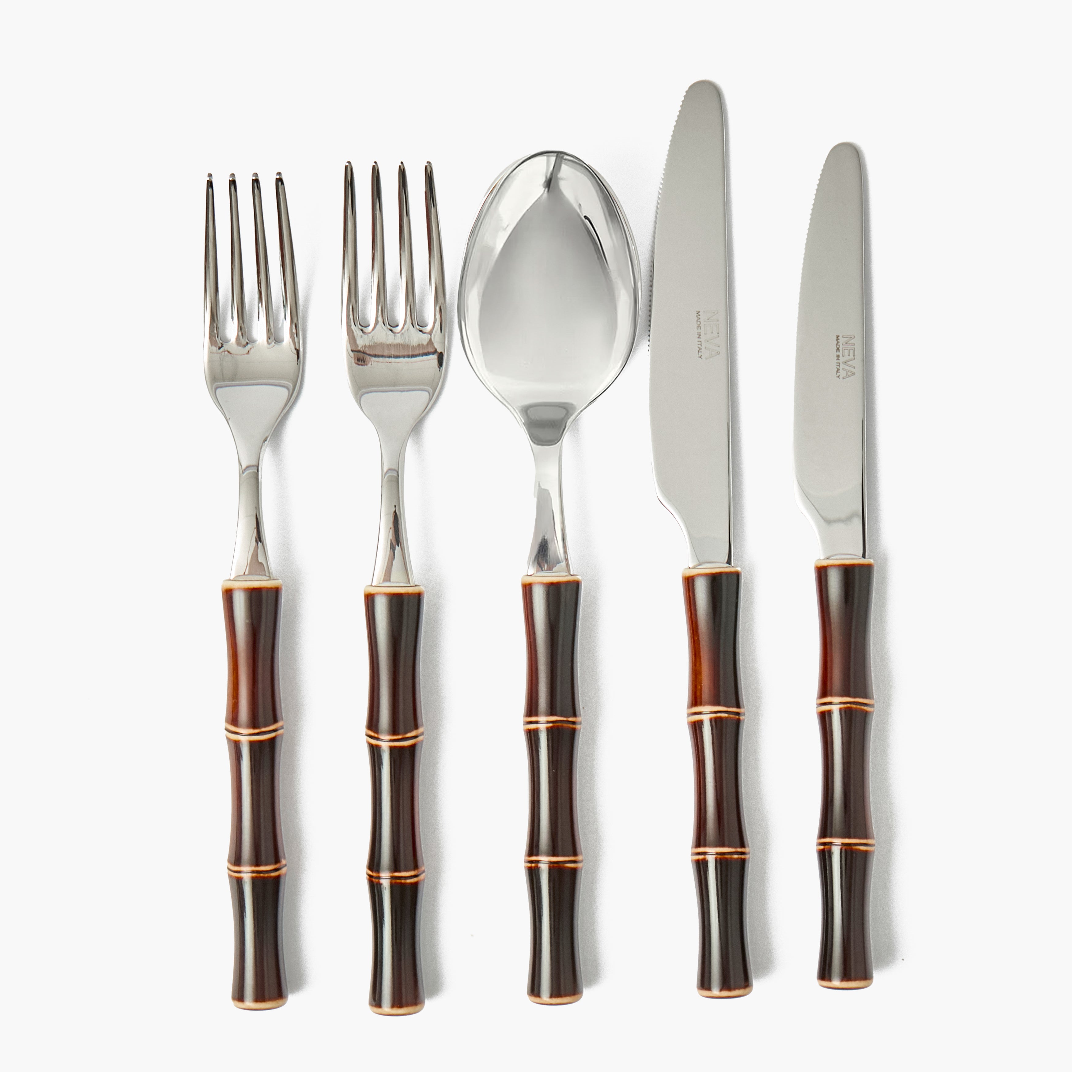 Burnt Bamboo Effect Cutlery (5 Piece)