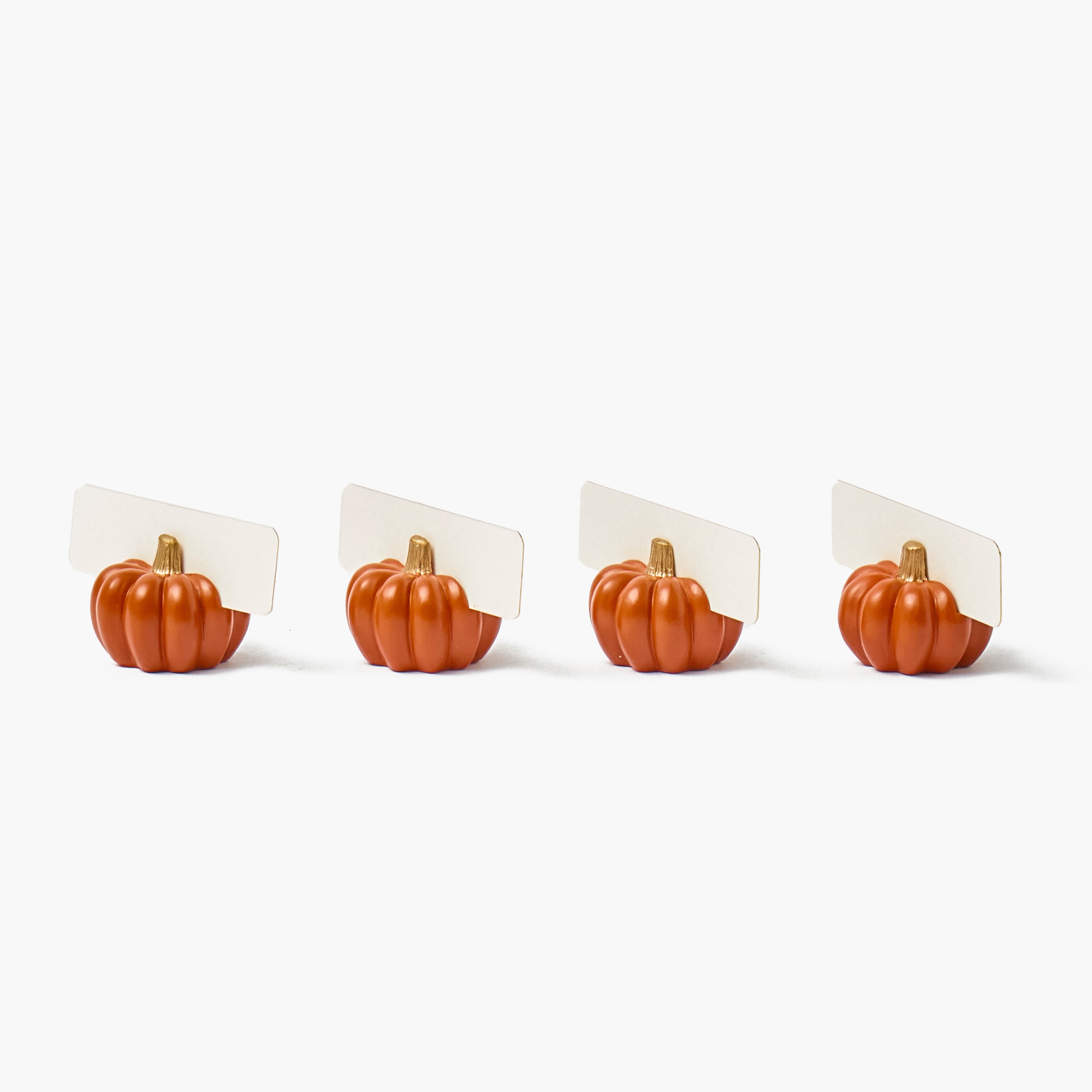 Orange Pumpkin Placecard Holders (Set of 4)