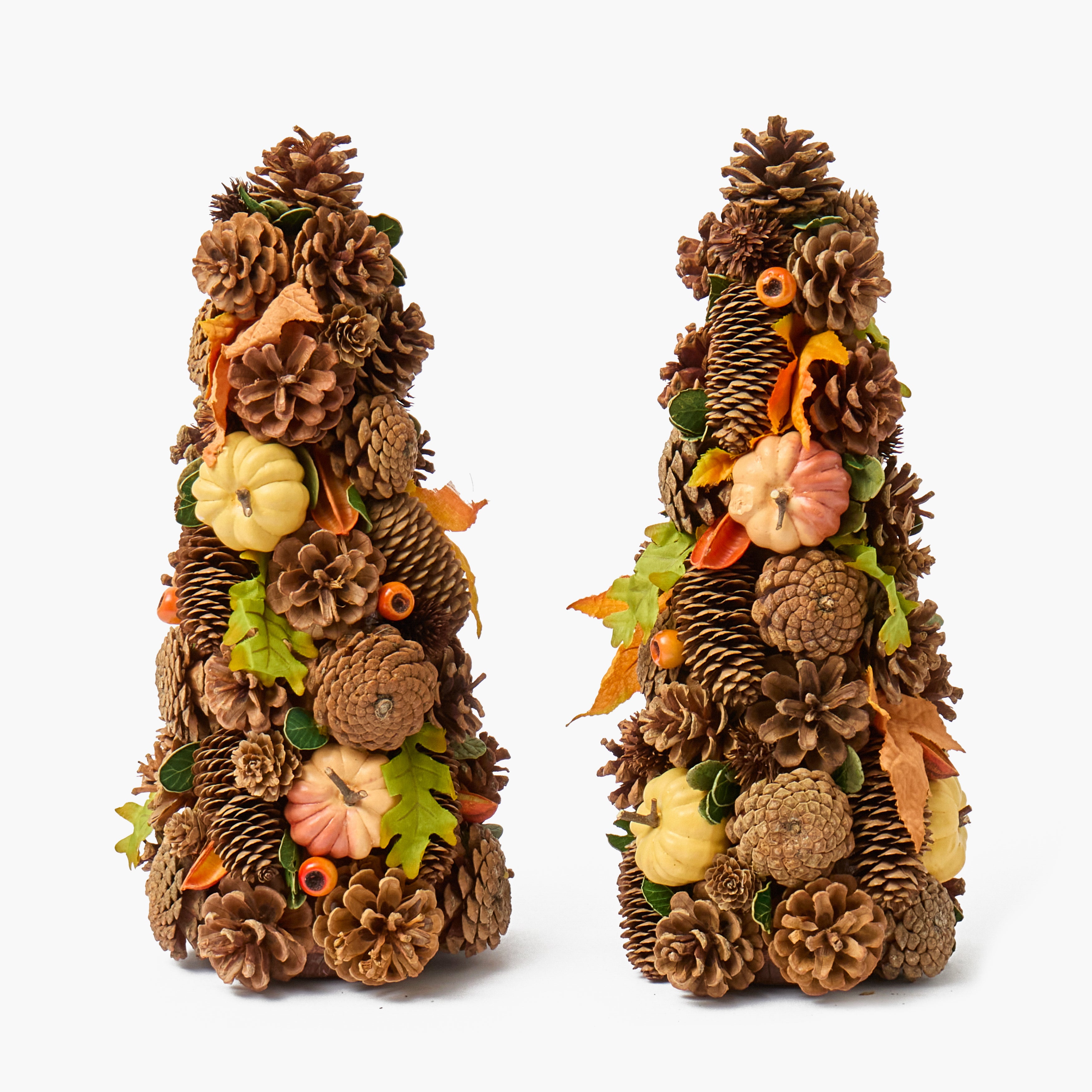Pinecone & Pumpkin Trees (Pair)