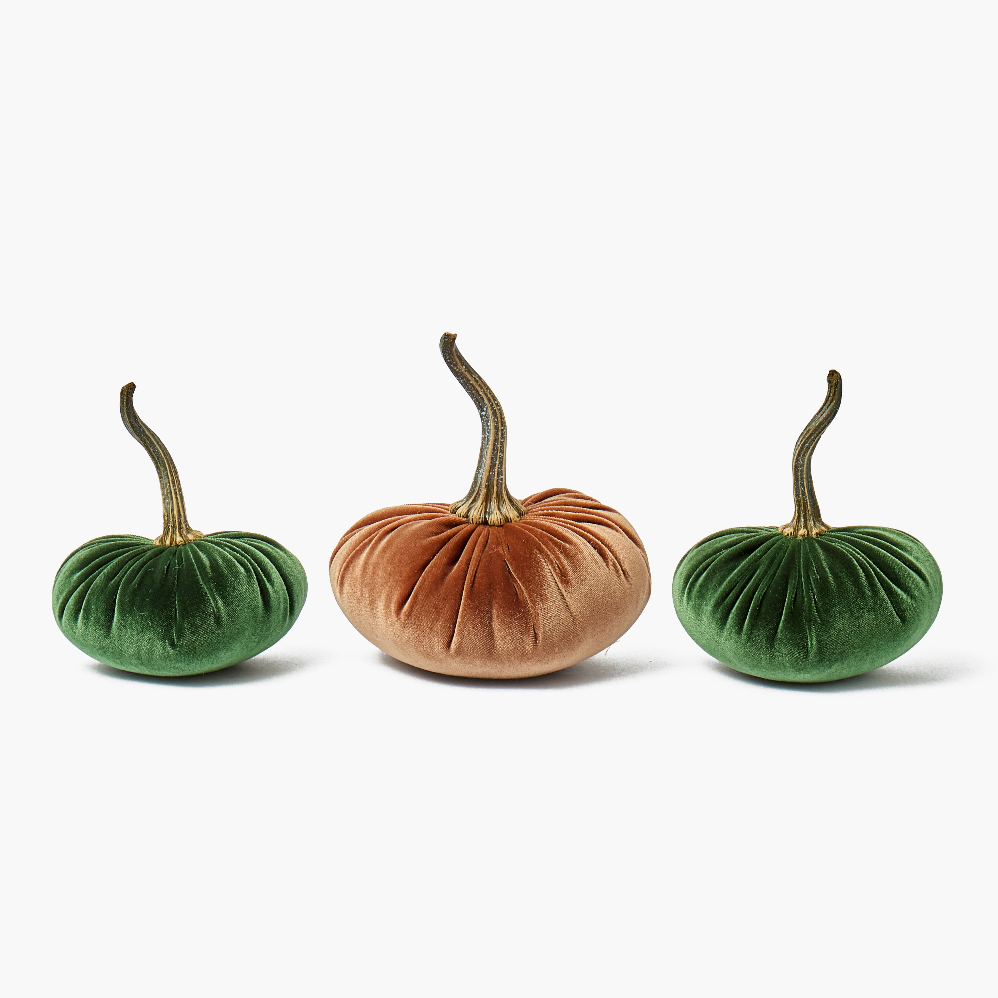 Chestnut & Moss Green Pumpkin Family
