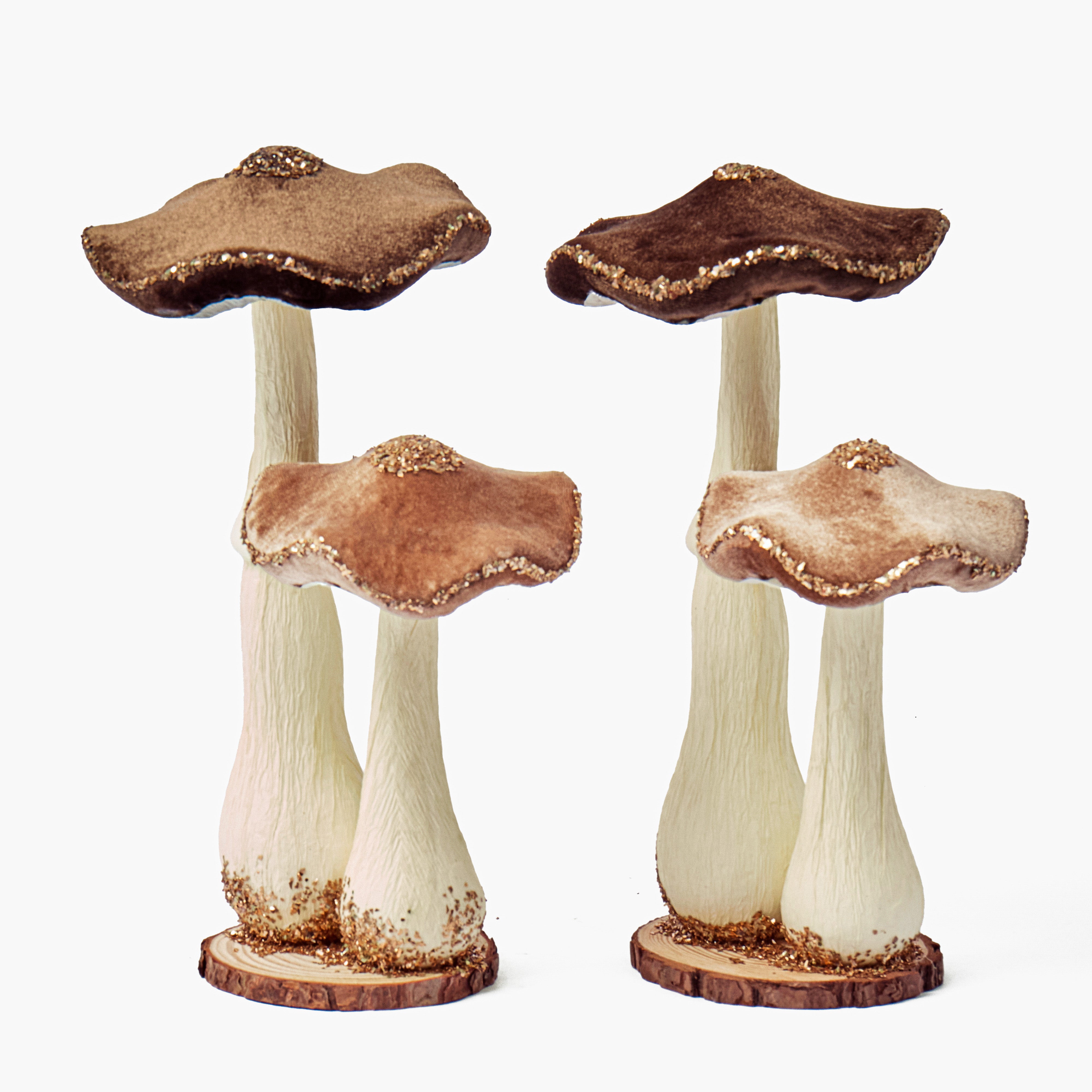 Chocolate & Taupe Mushroom (Pair)