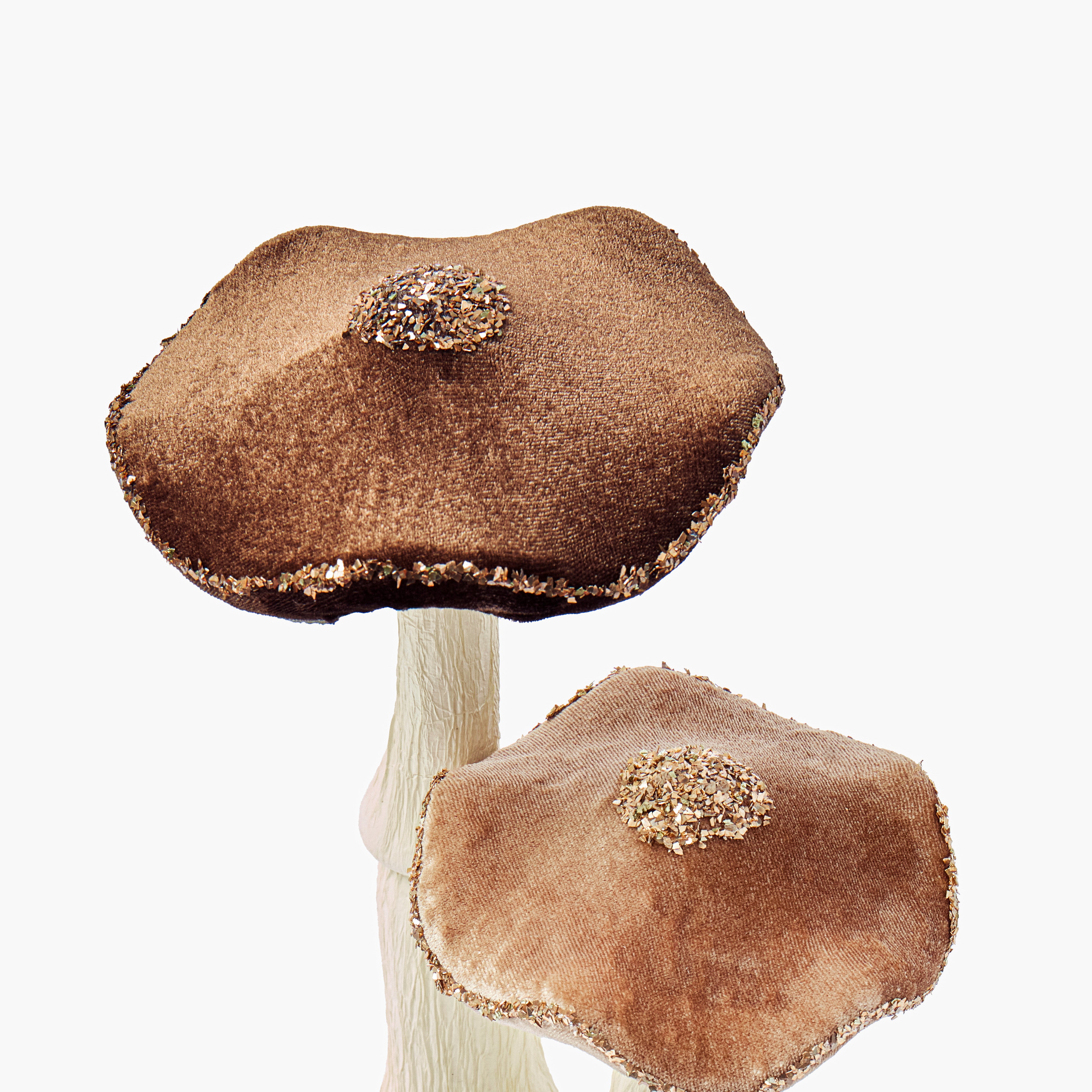 Chocolate & Taupe Mushroom (Pair)