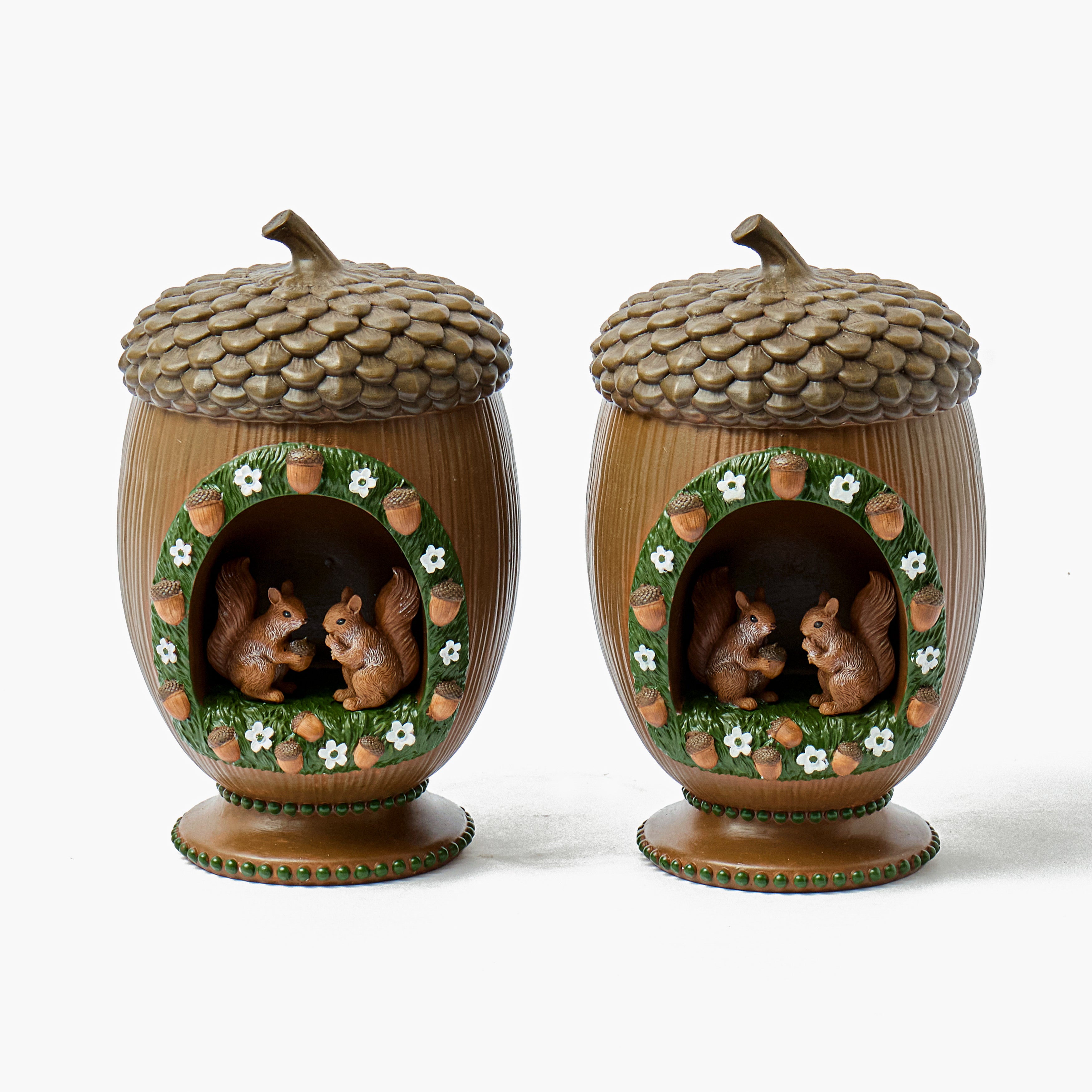 Squirrel in Acorn Decoration (Pair)