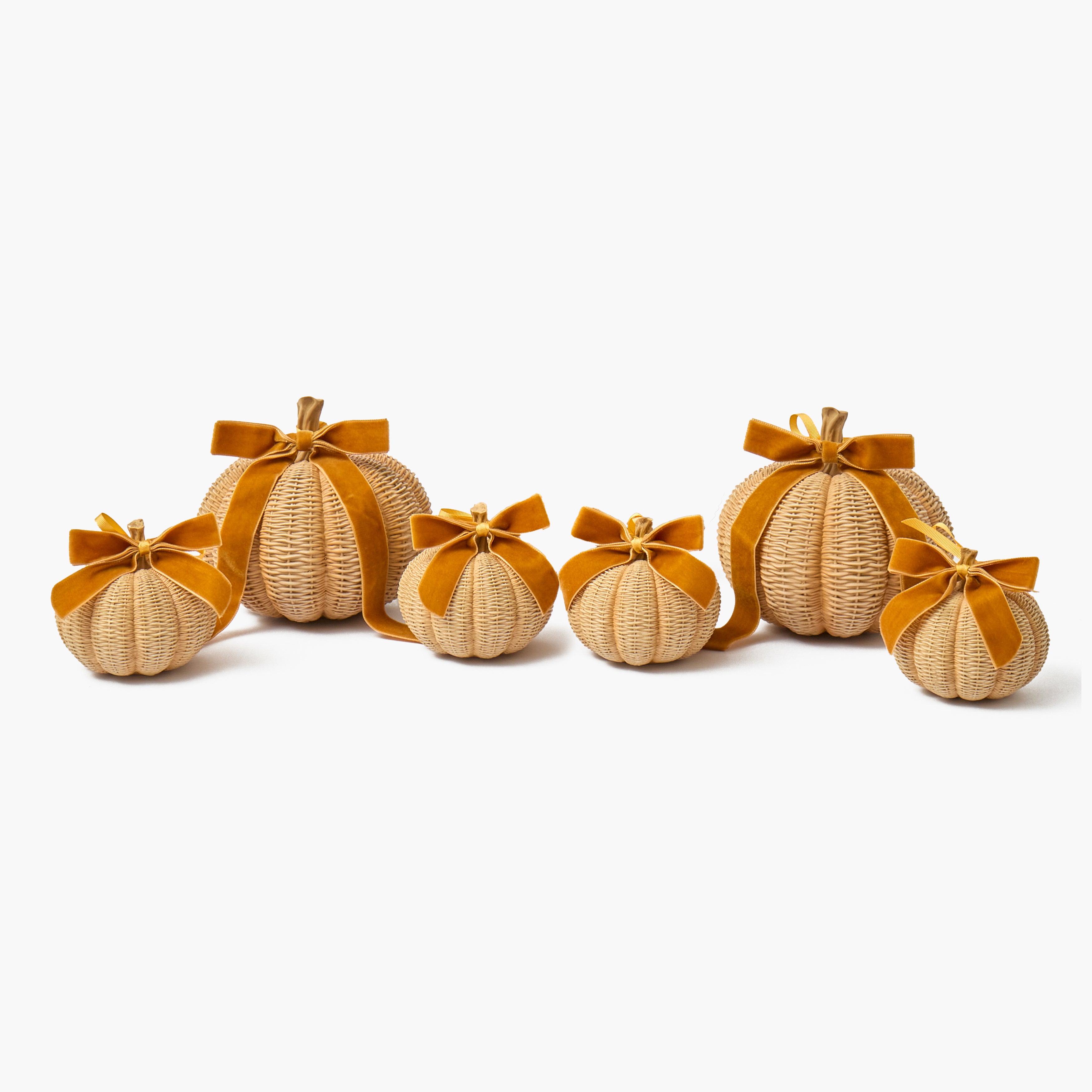 Small Basketweave Pumpkin Family