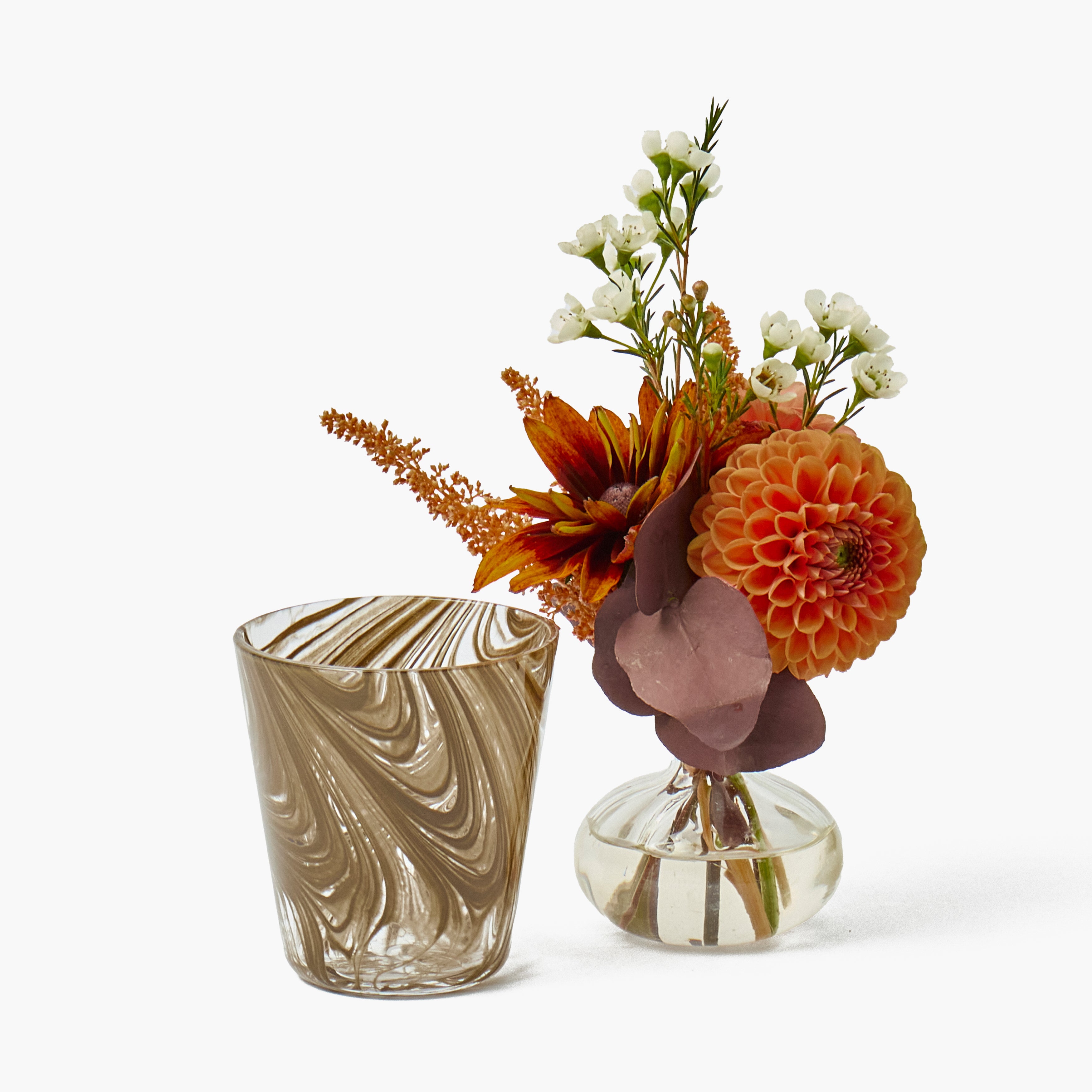Chocolate Marble Glasses (Set of 6)