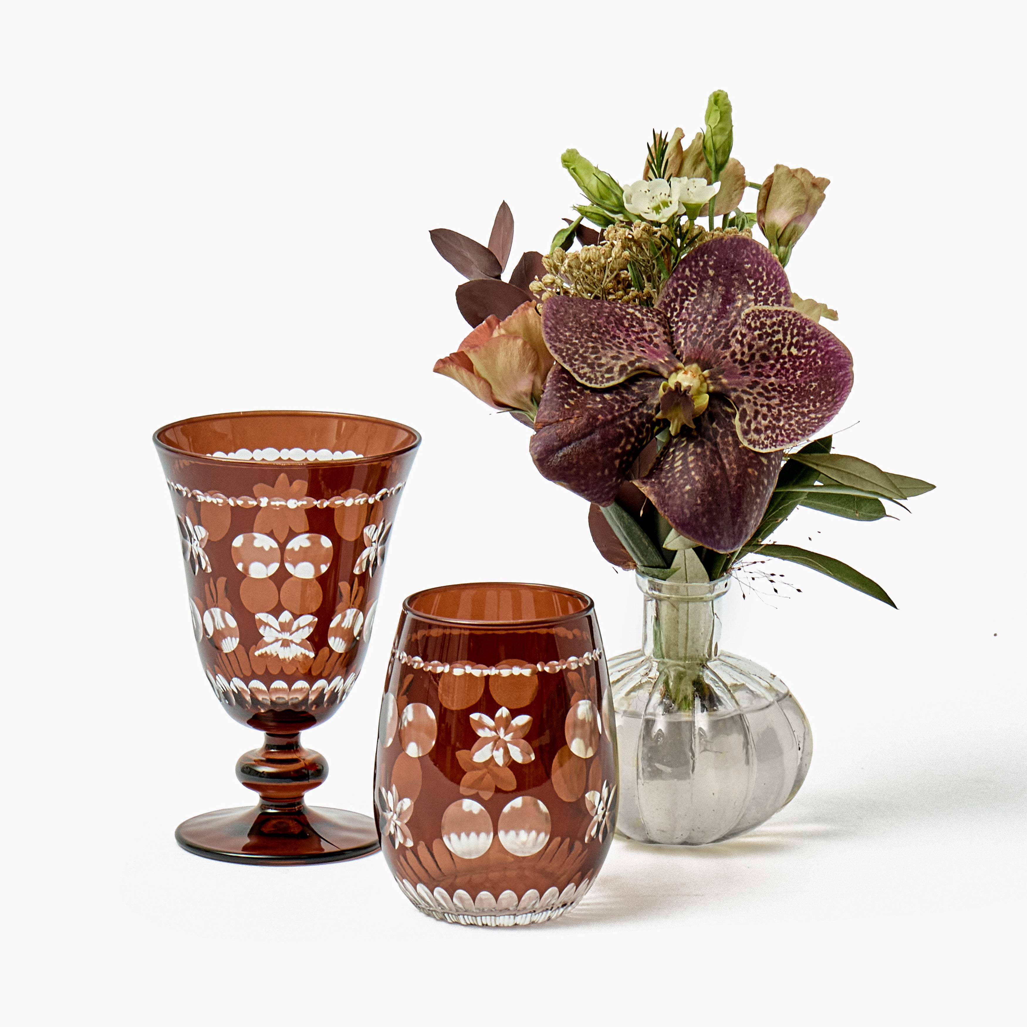 Chocolate Anita Glassware (Set of 8)
