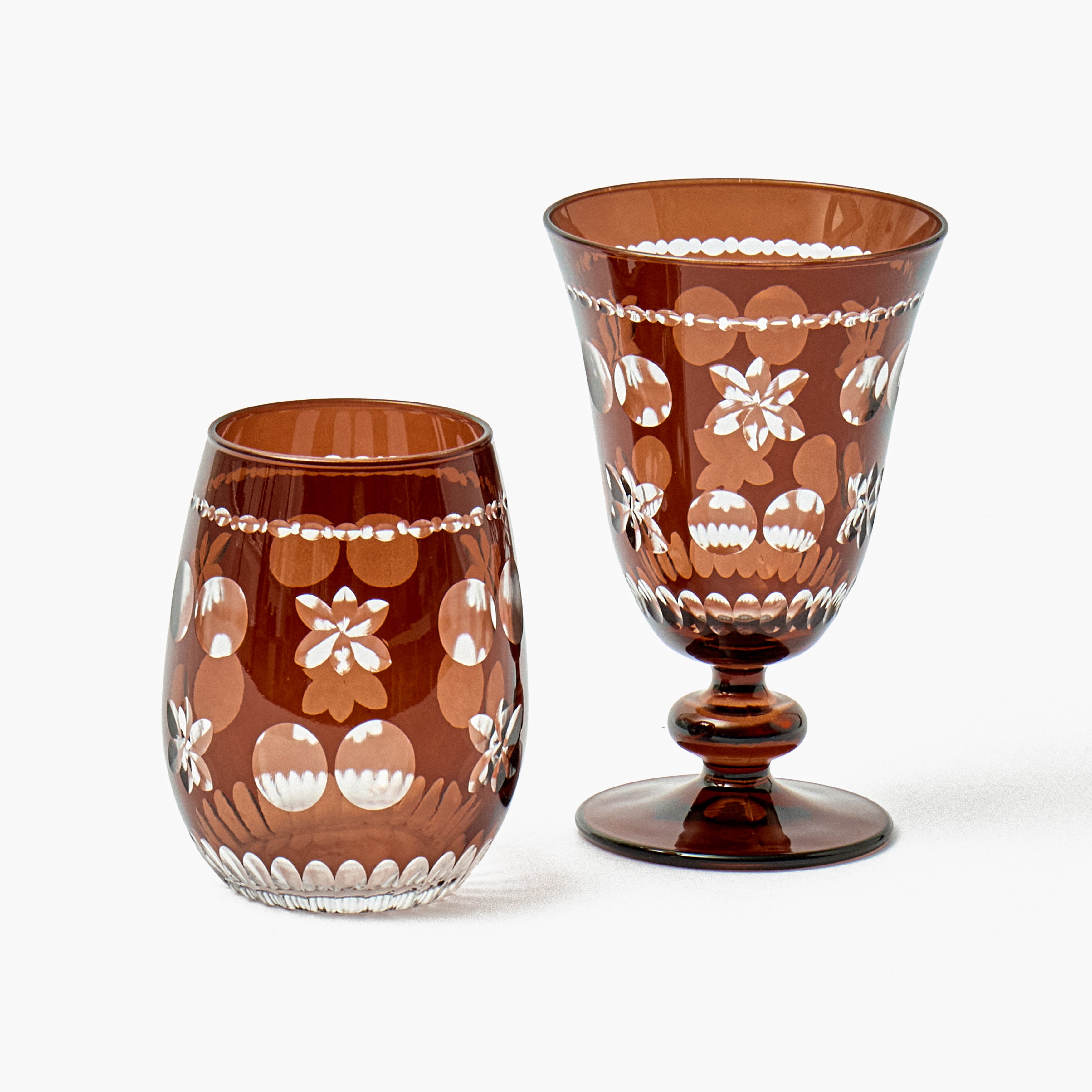Chocolate Anita Glassware (Set of 8)