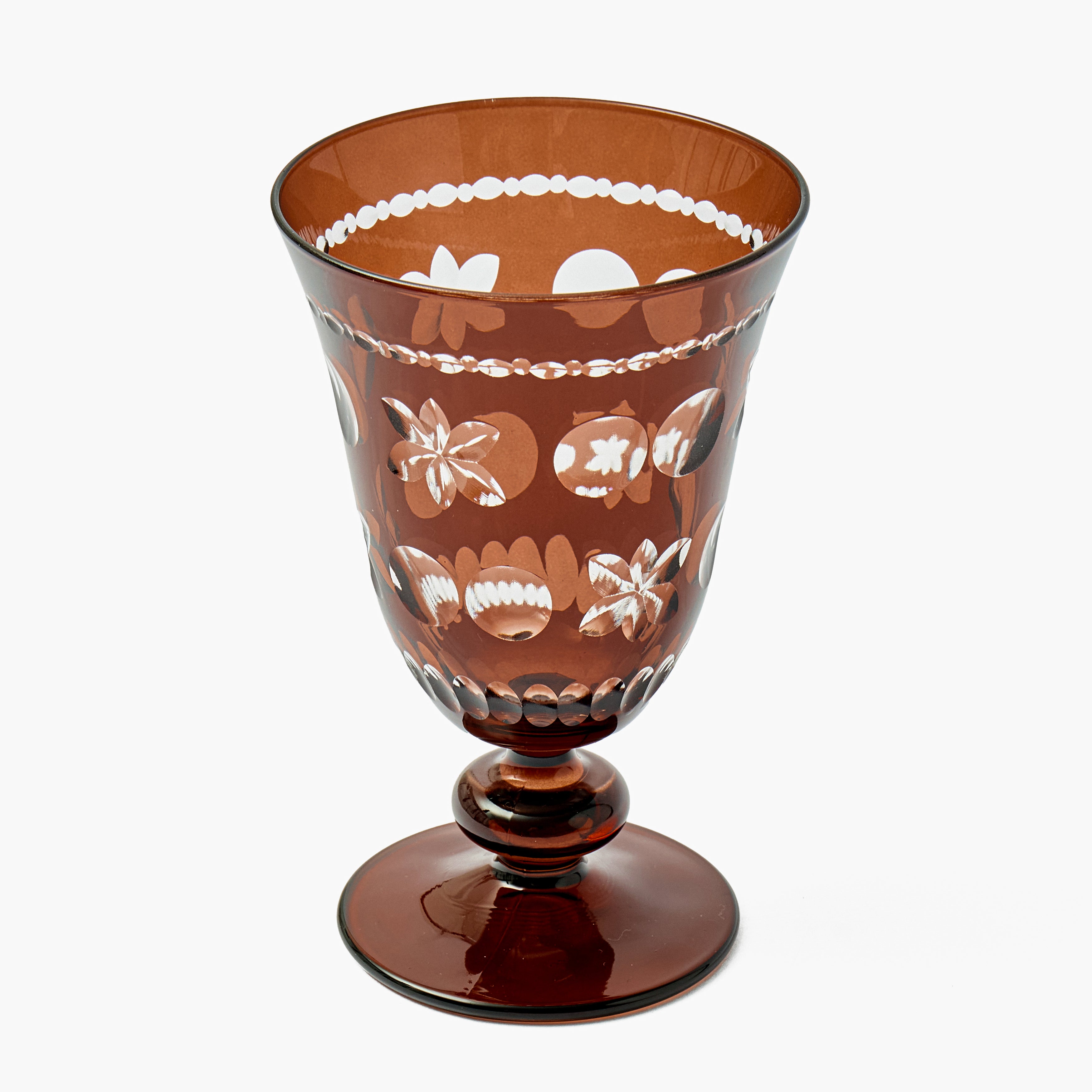 Chocolate Anita Engraved Wine Glasses (Set of 4)