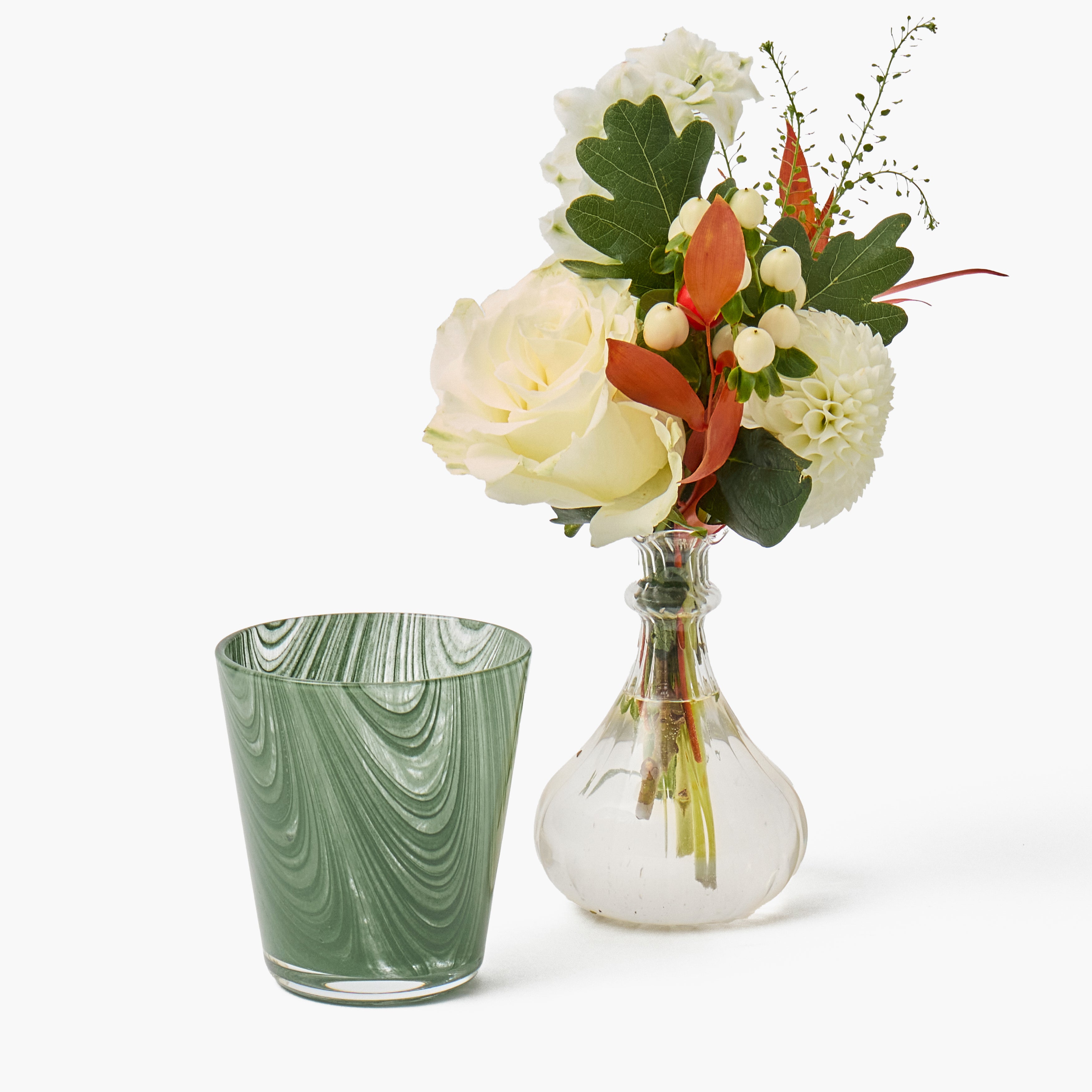 Olive Marble Glasses (Set of 6)