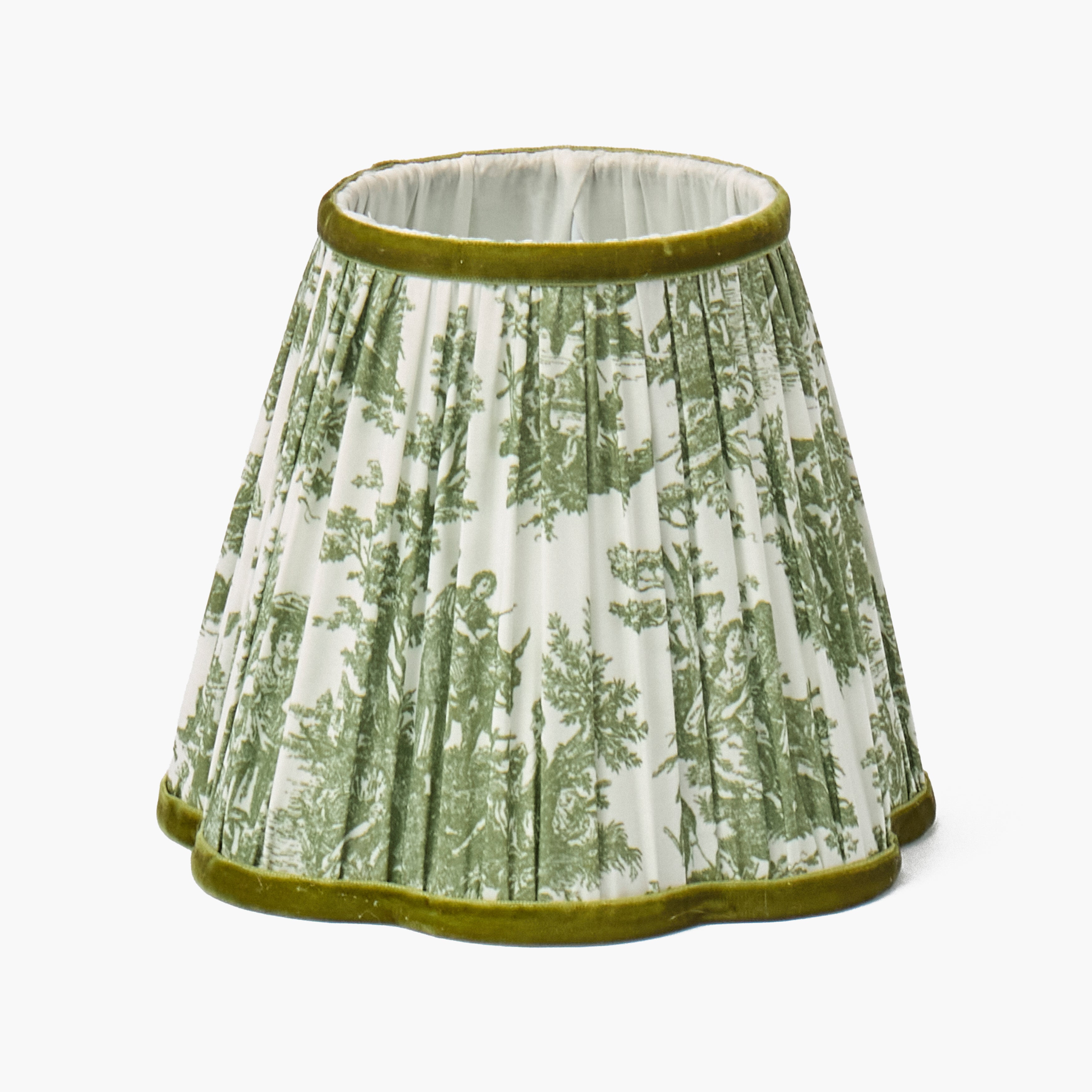 Olive Toile Lampshade (18cm)