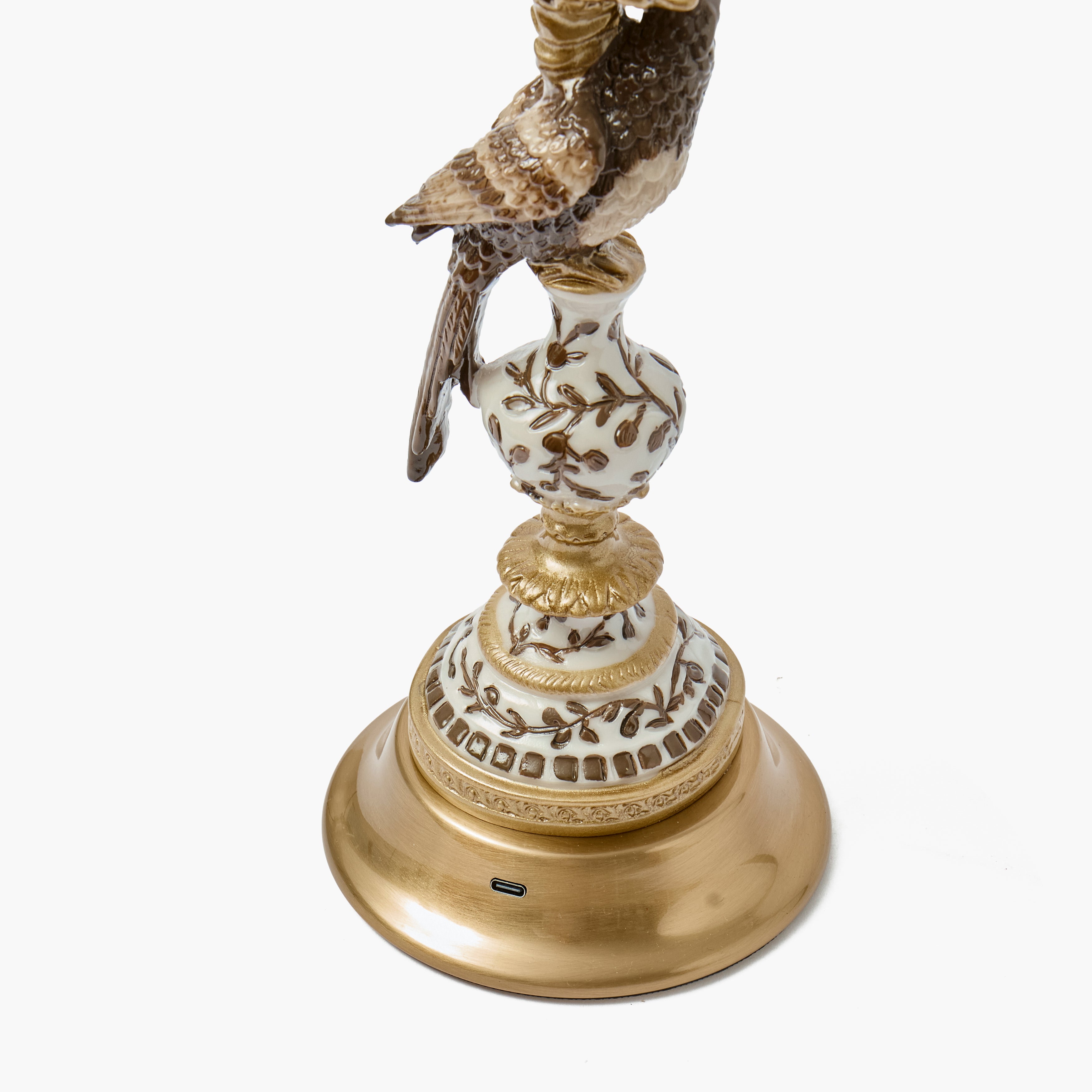Chocolate Parrot Rechargeable Lamp with Chocolate Lotus Shade (18cm)