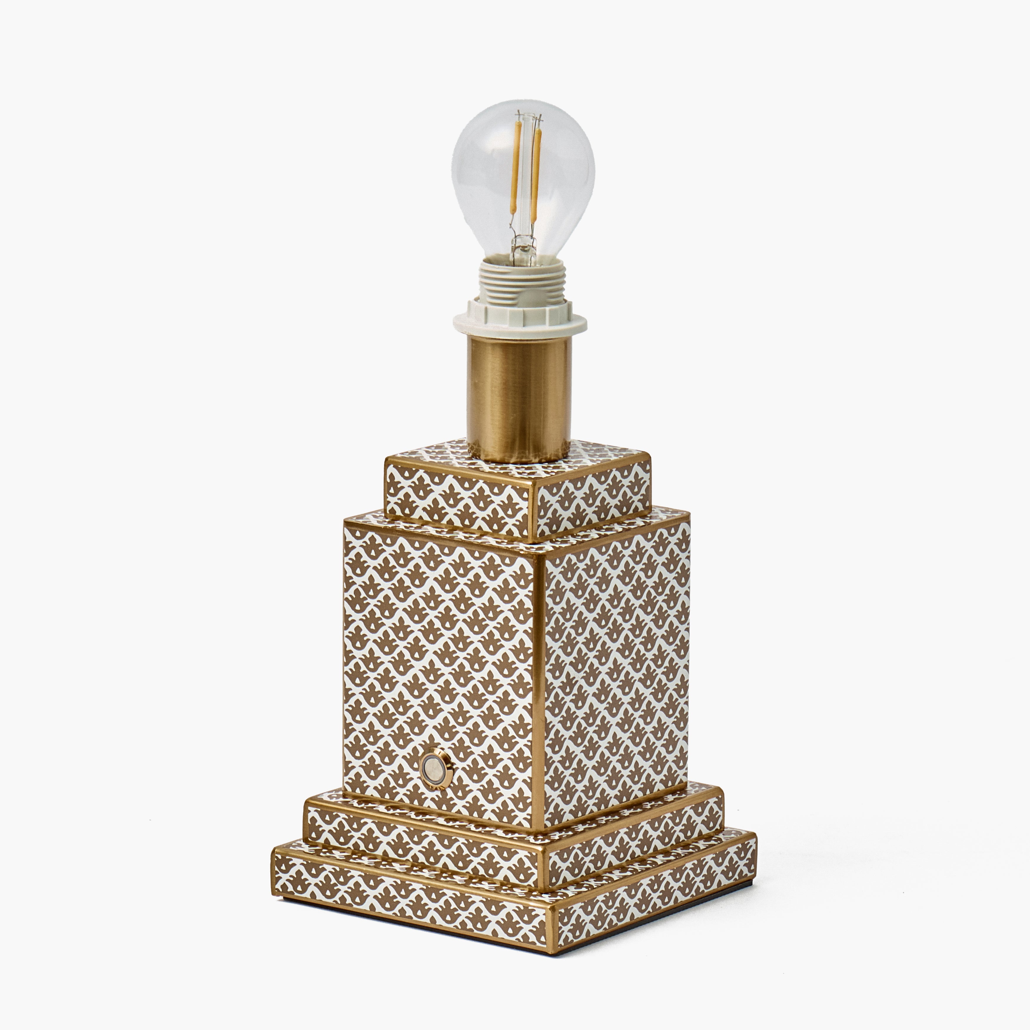Chocolate Lotus Square Rechargeable Lamp