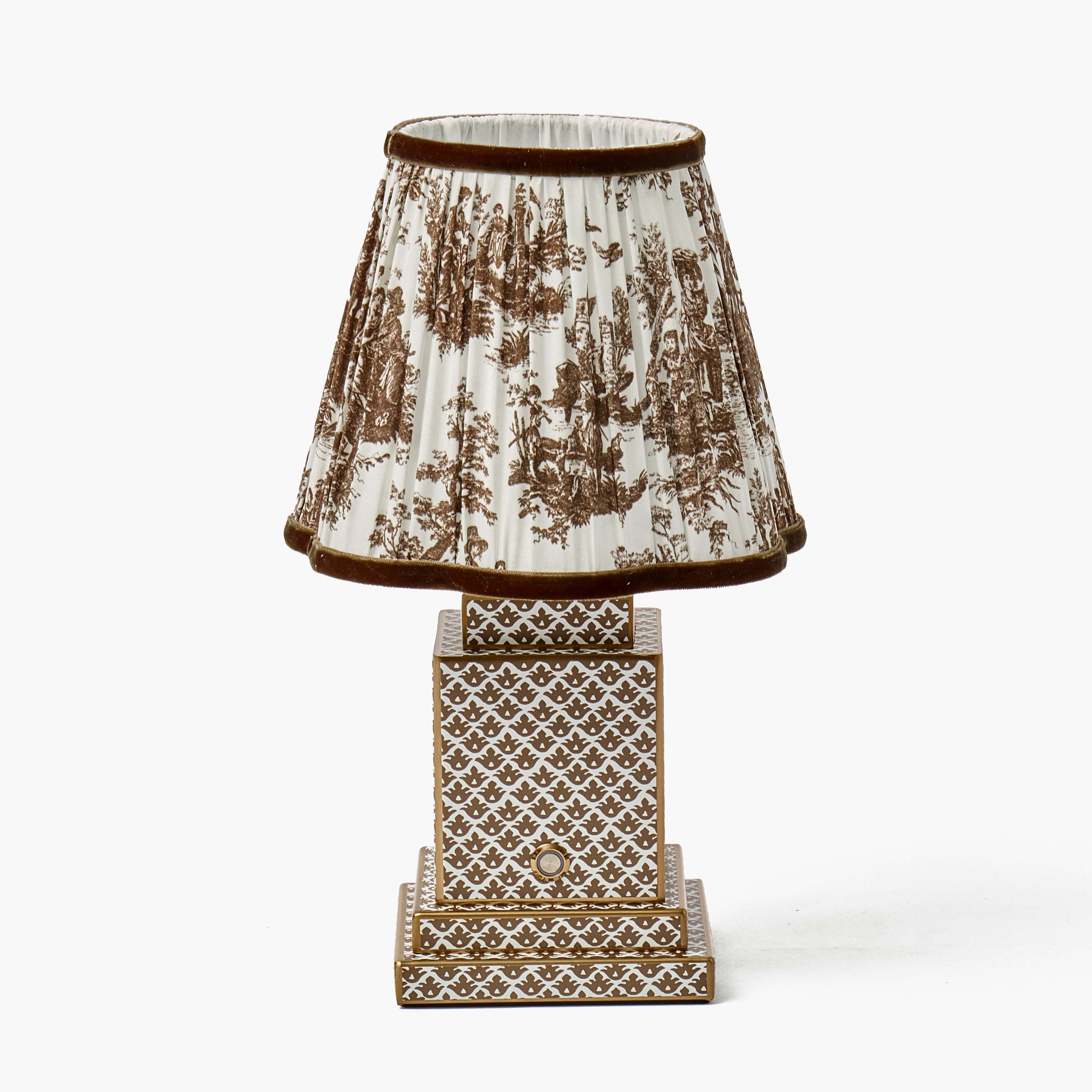 Chocolate Toile Lampshade (18cm)