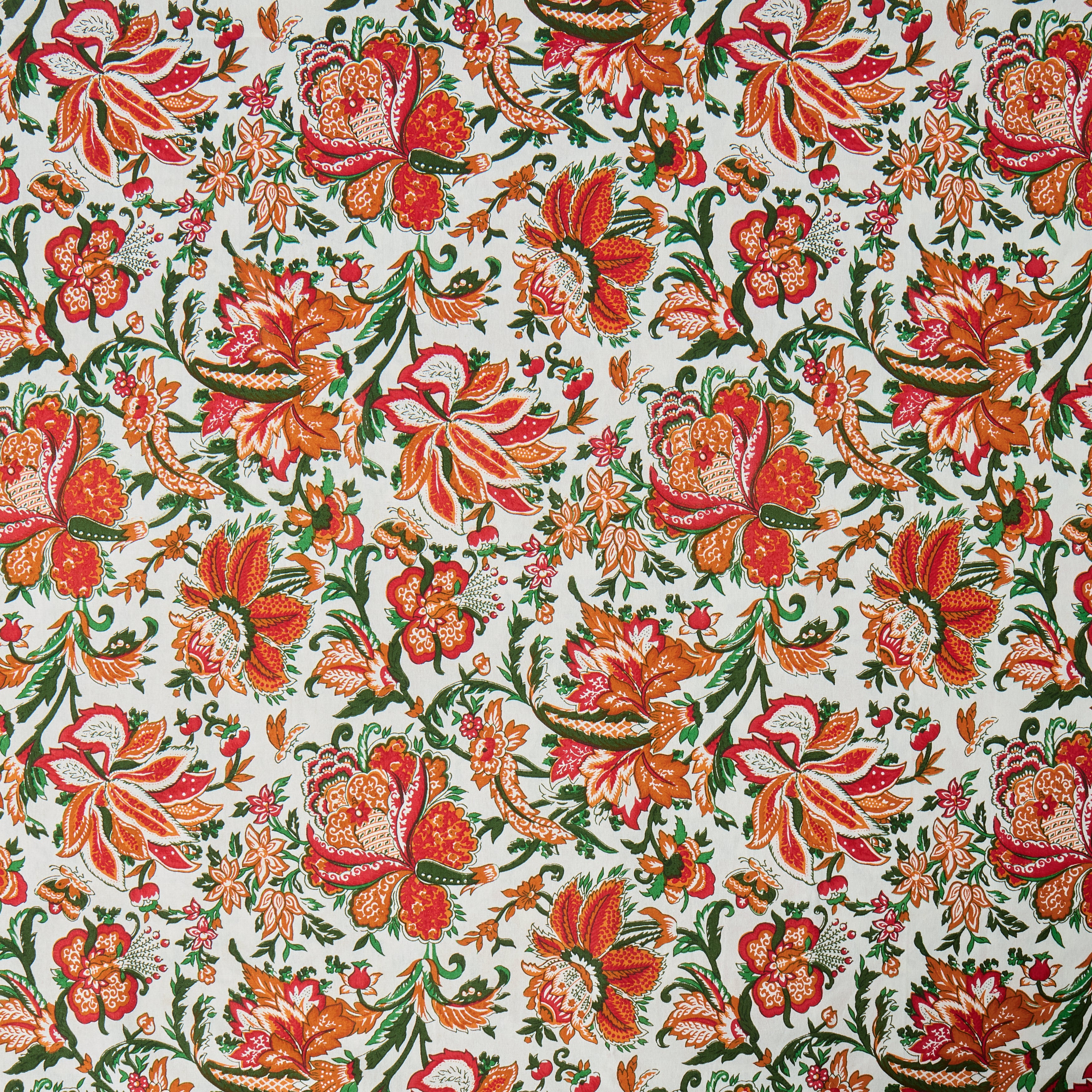 Orange & Green Beatrice Tablecloth