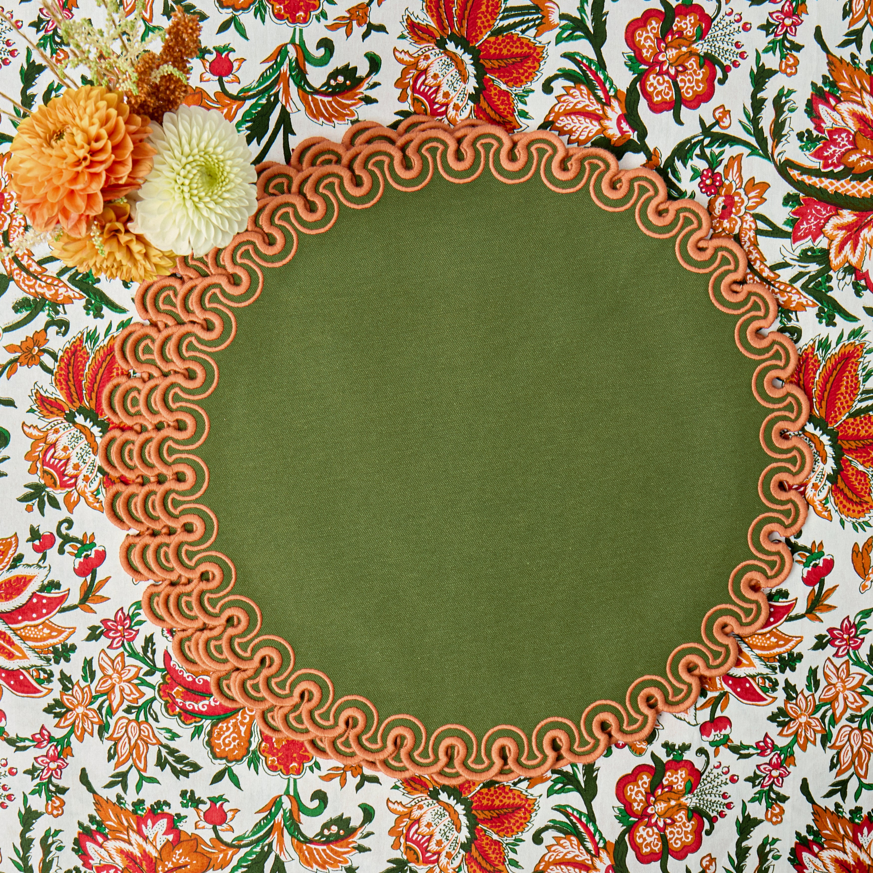 Green & Orange Valentina Placemats (Set of 4)