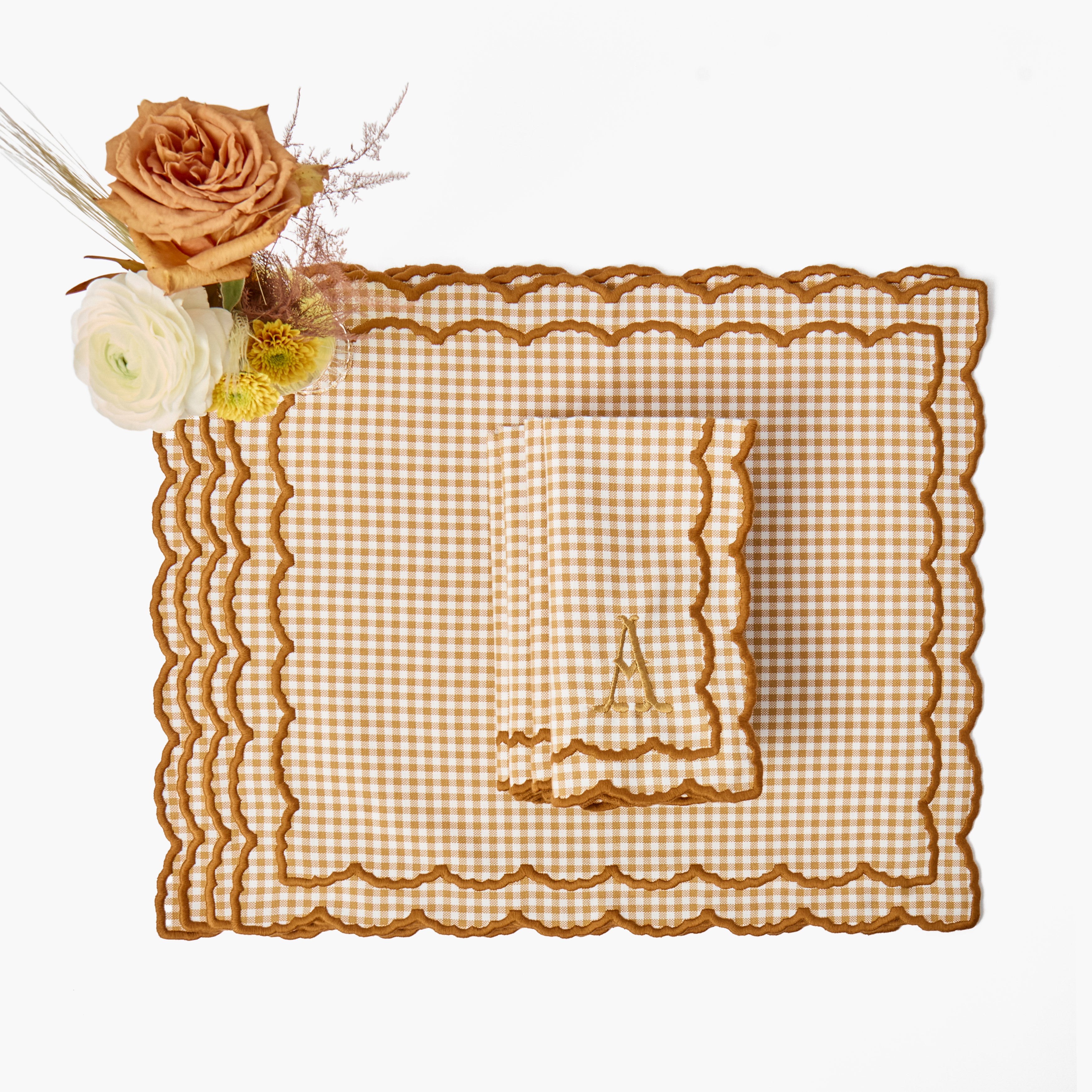 Mustard Elizabeth Gingham Placemats (Set of 4)