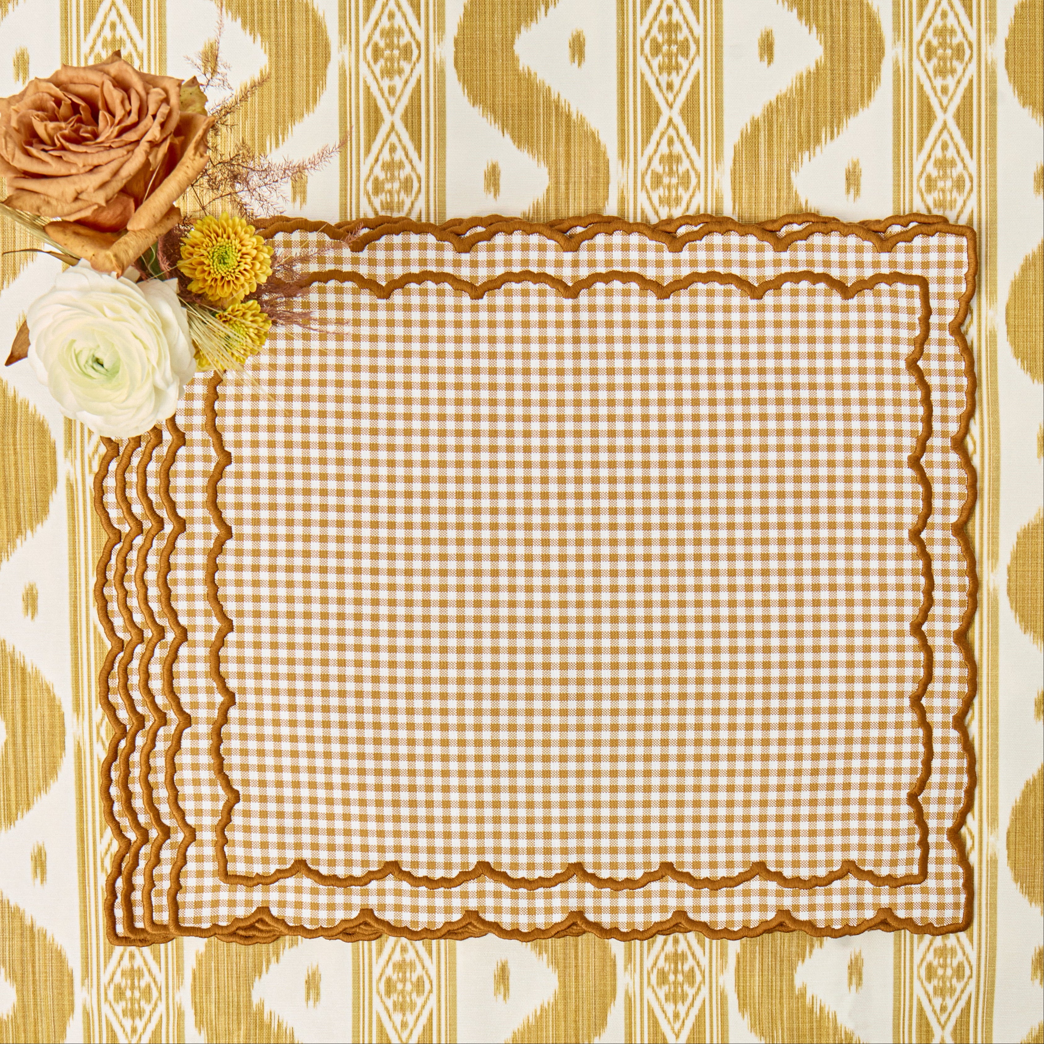 Mustard Elizabeth Gingham Placemats (Set of 4)