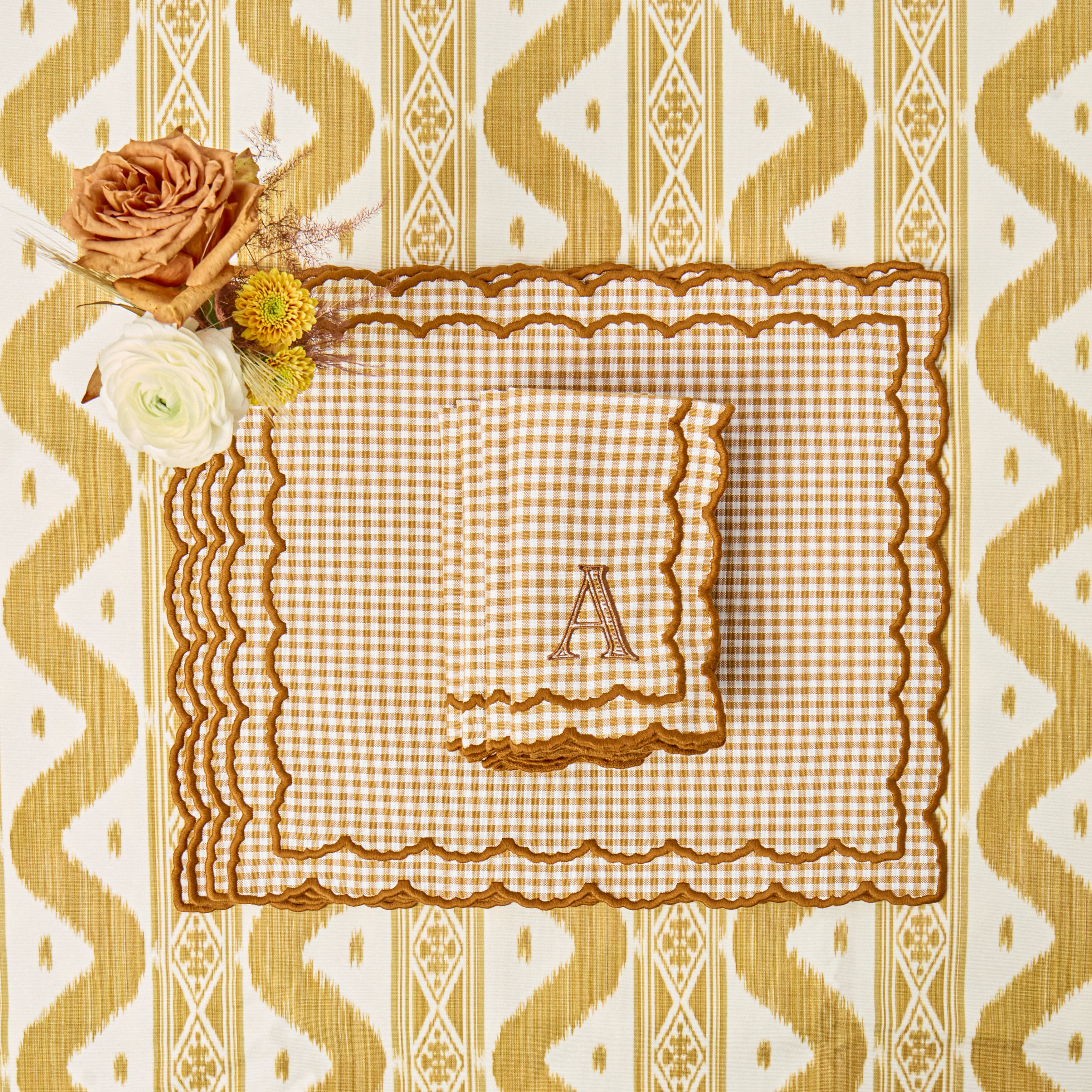 Mustard Elizabeth Gingham Napkins (Set of 4)