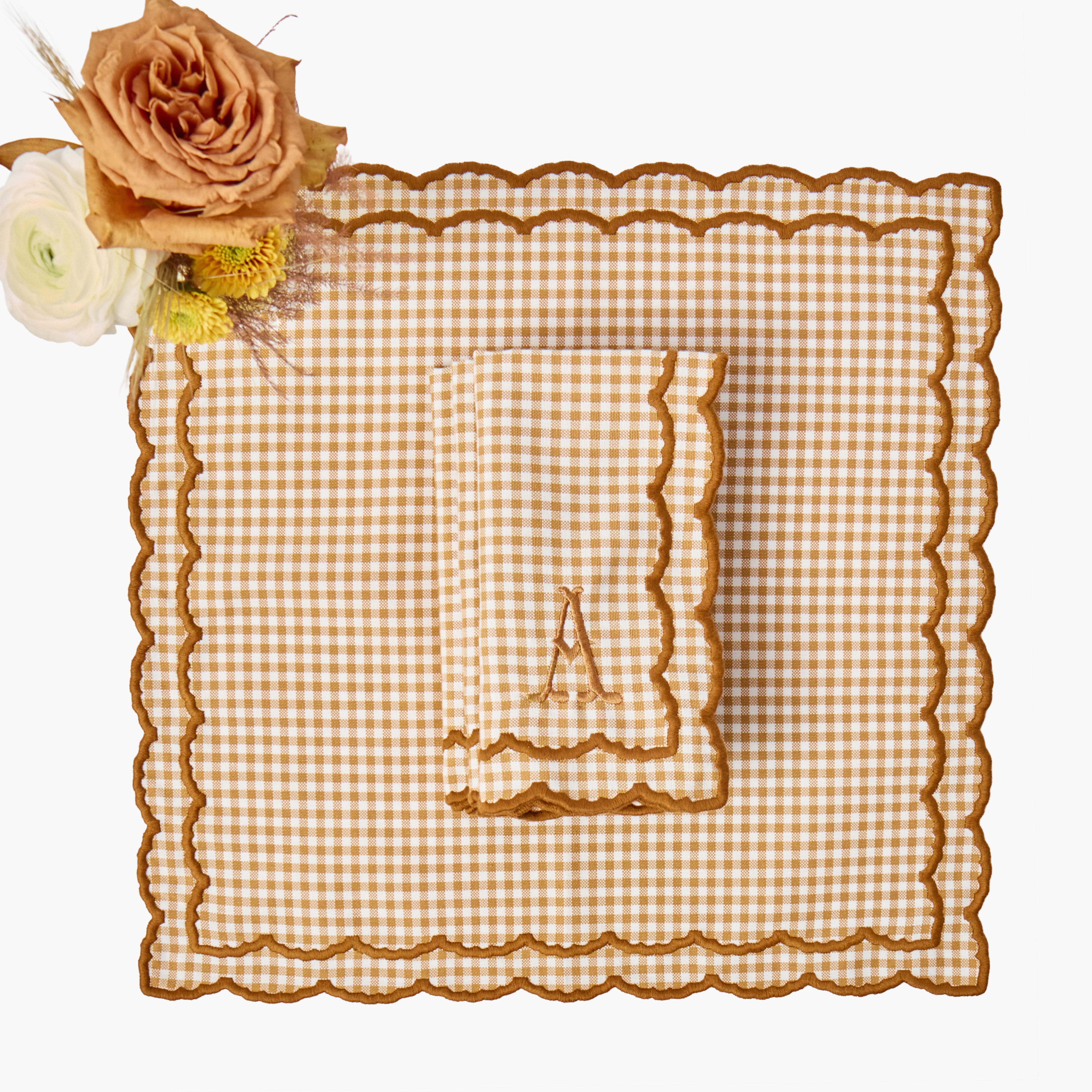 Mustard Elizabeth Gingham Napkins (Set of 4)