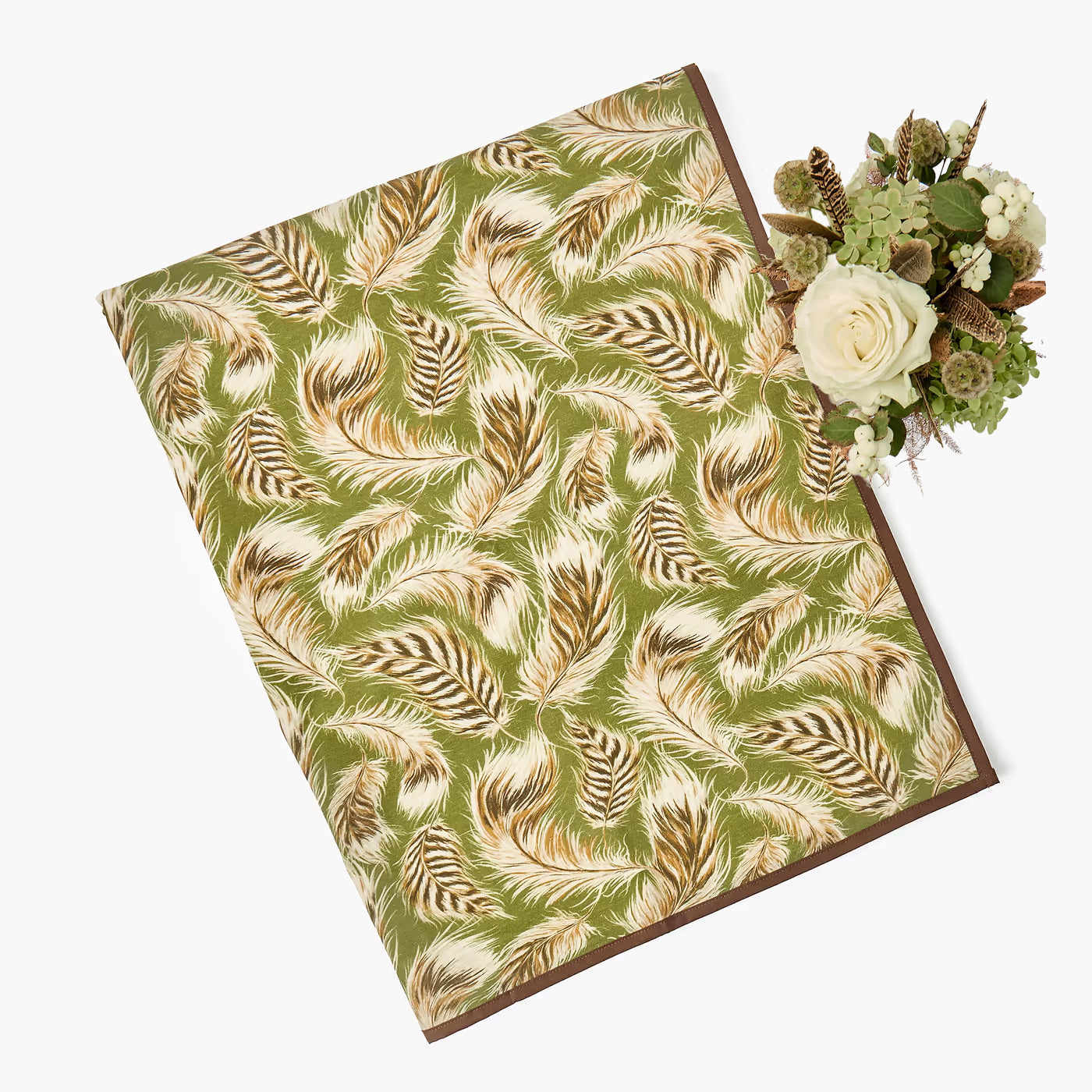 Olive Feather Tablecloth