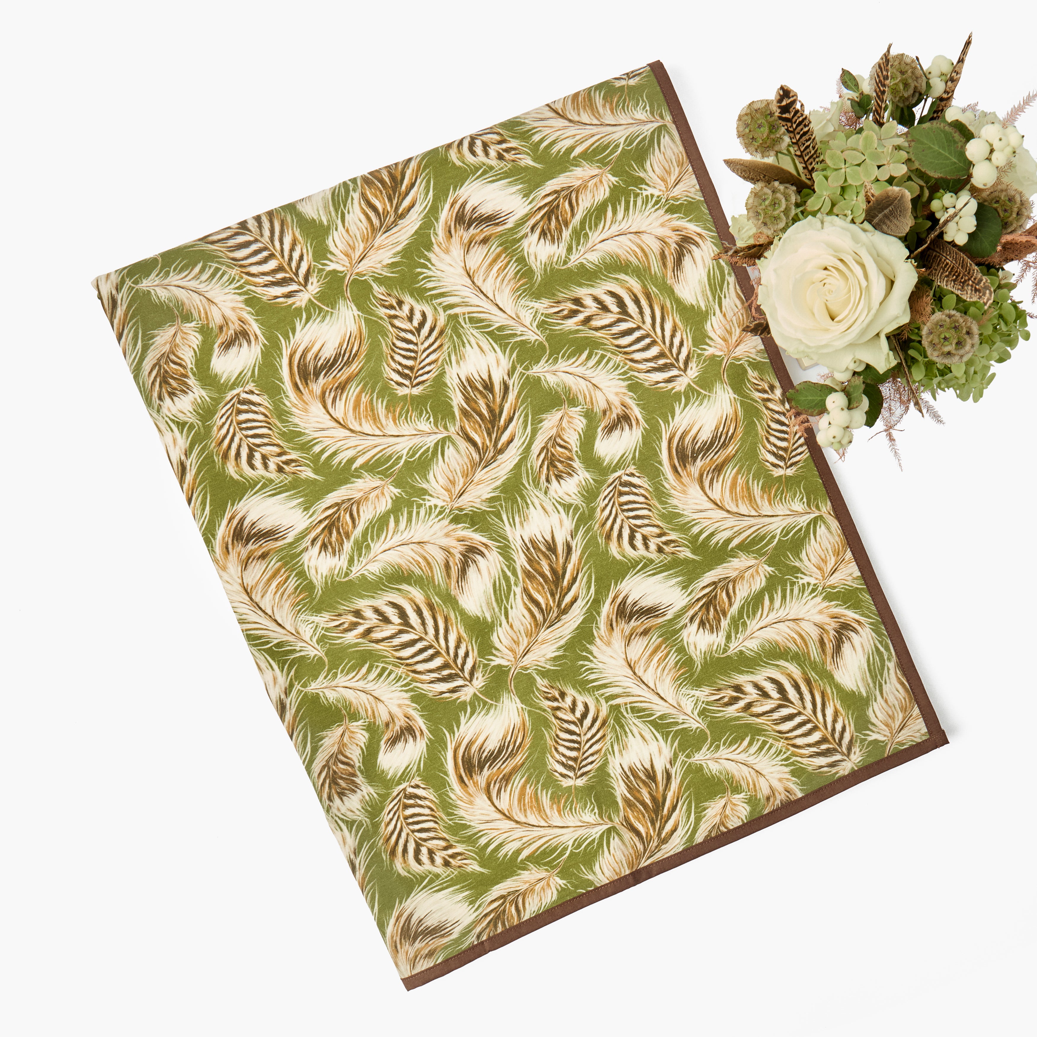 Olive Feather Tablecloth