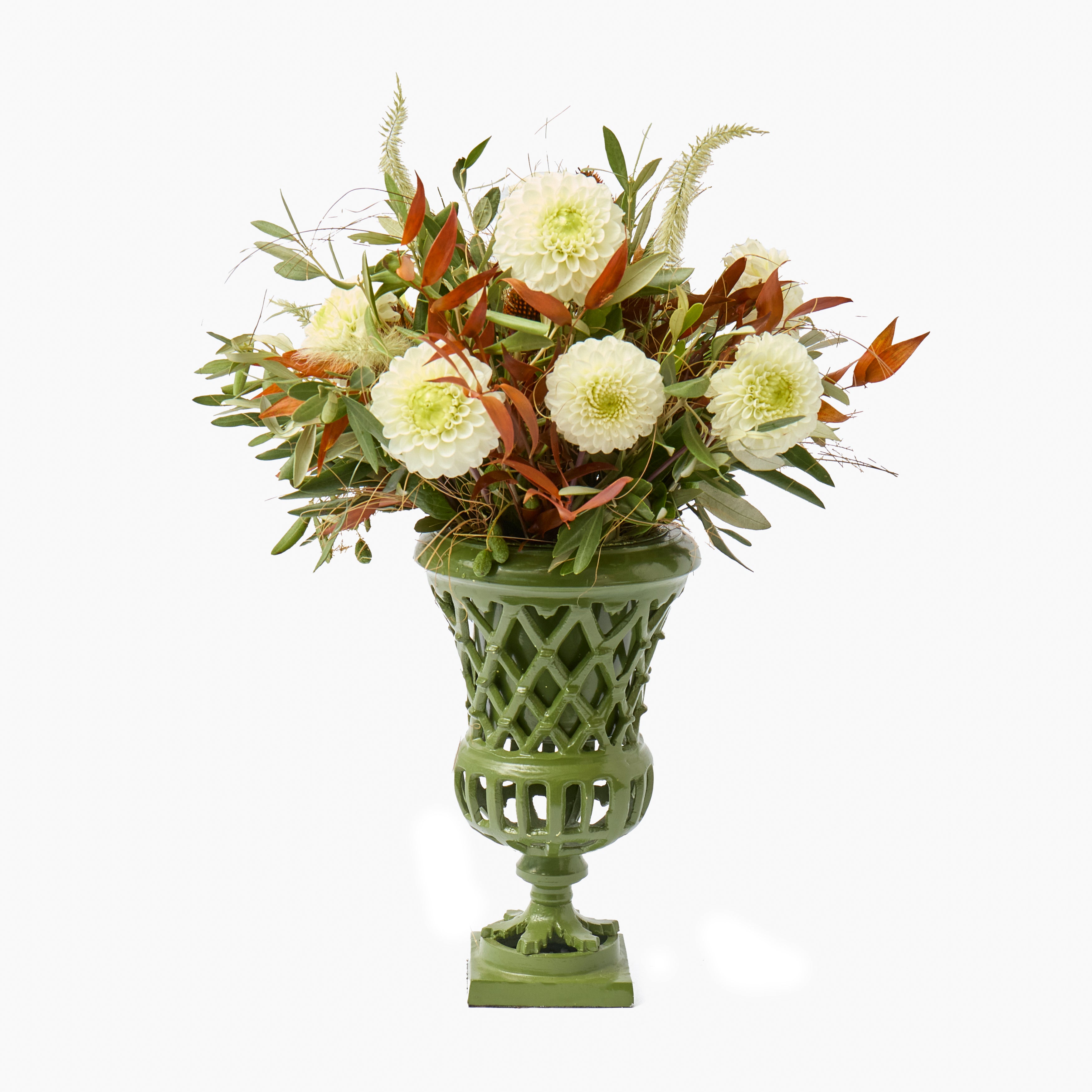 Green Mini Adelaide Urn Vase (Pair)