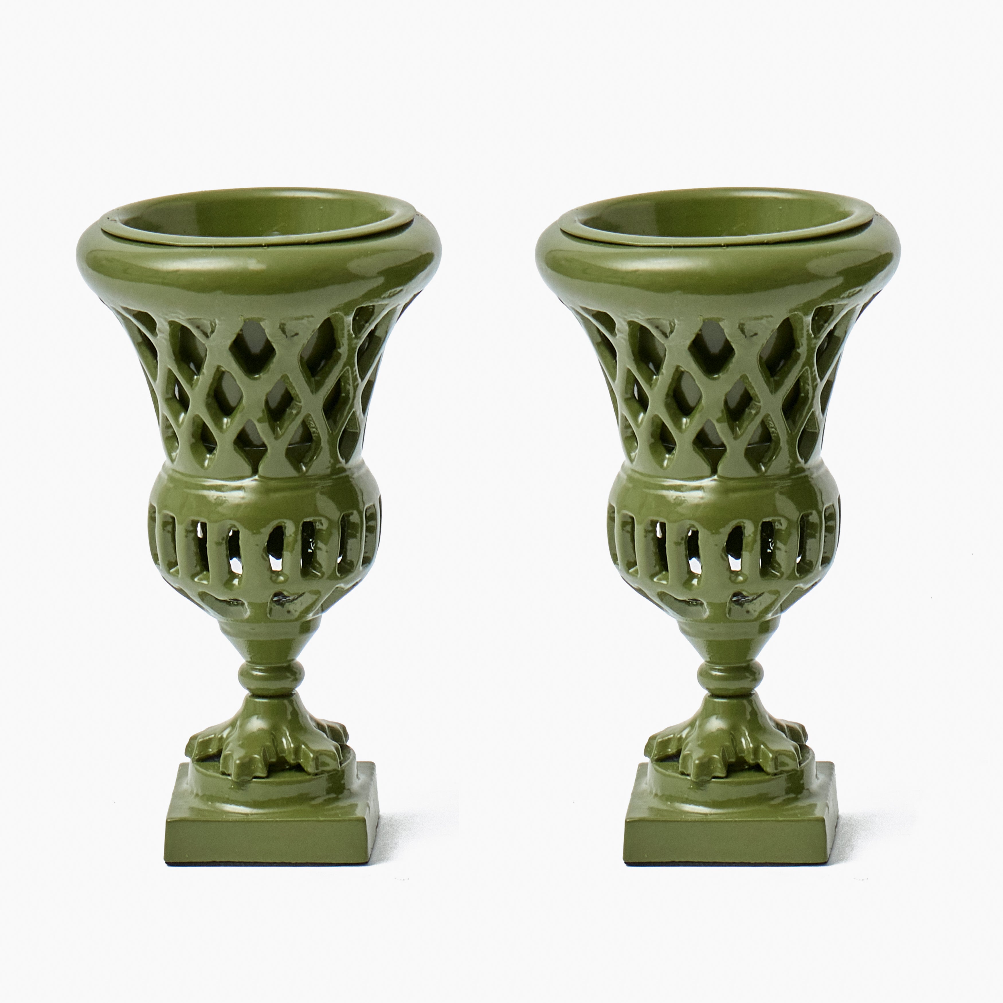 Green Mini Adelaide Urn Vase (Pair)