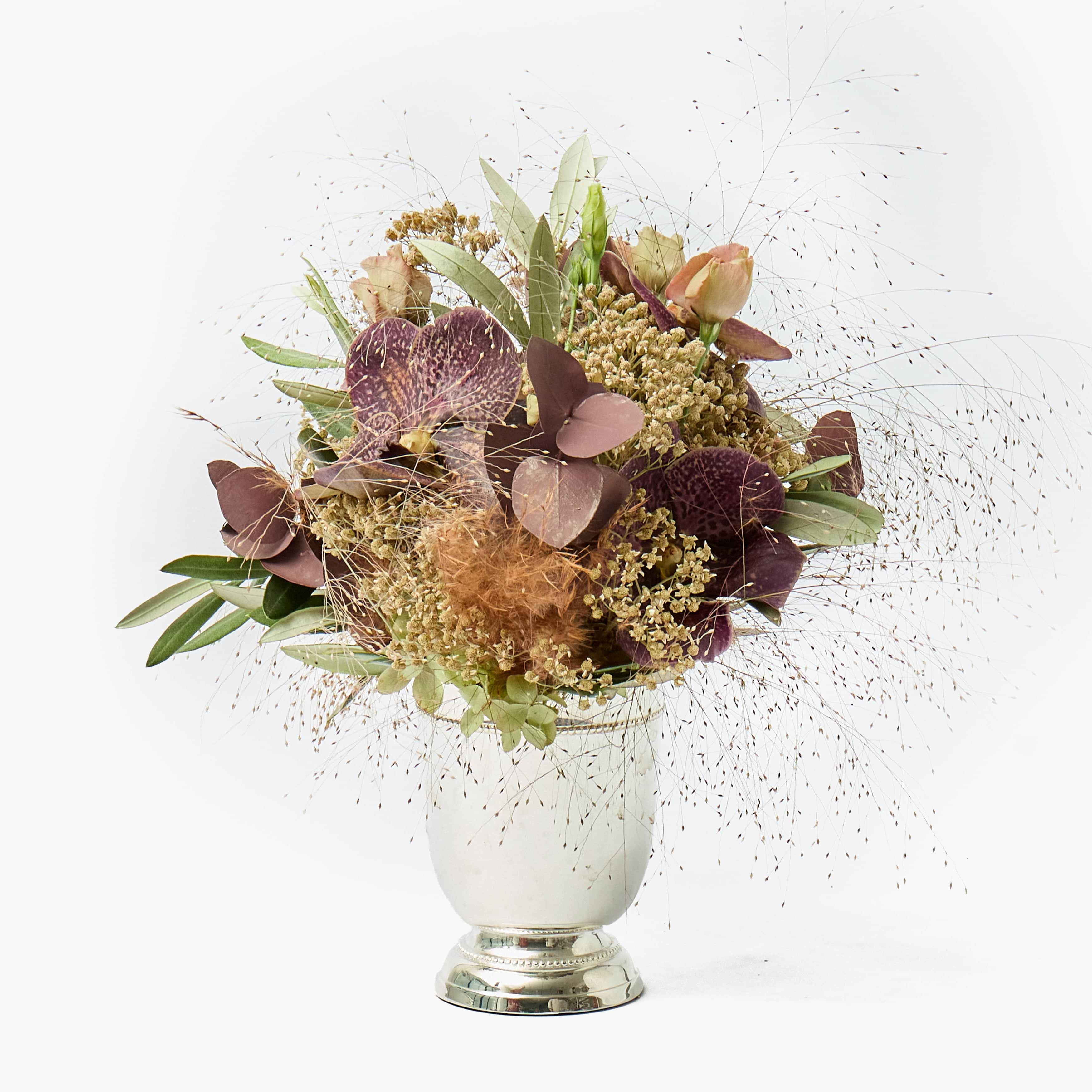 Silver Footed Vase (Pair)