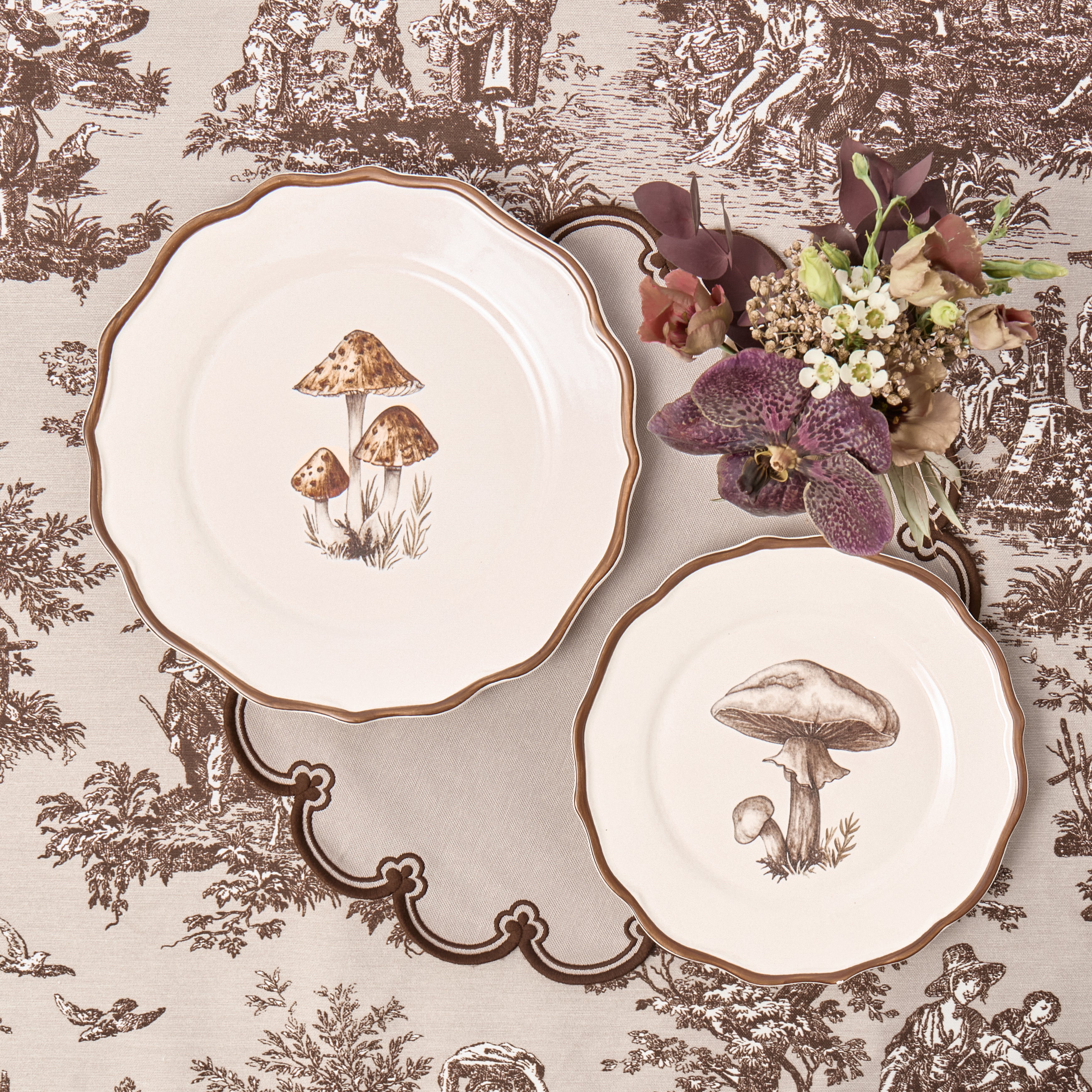Mushroom Dinner & Starter Plates (Set of 8)