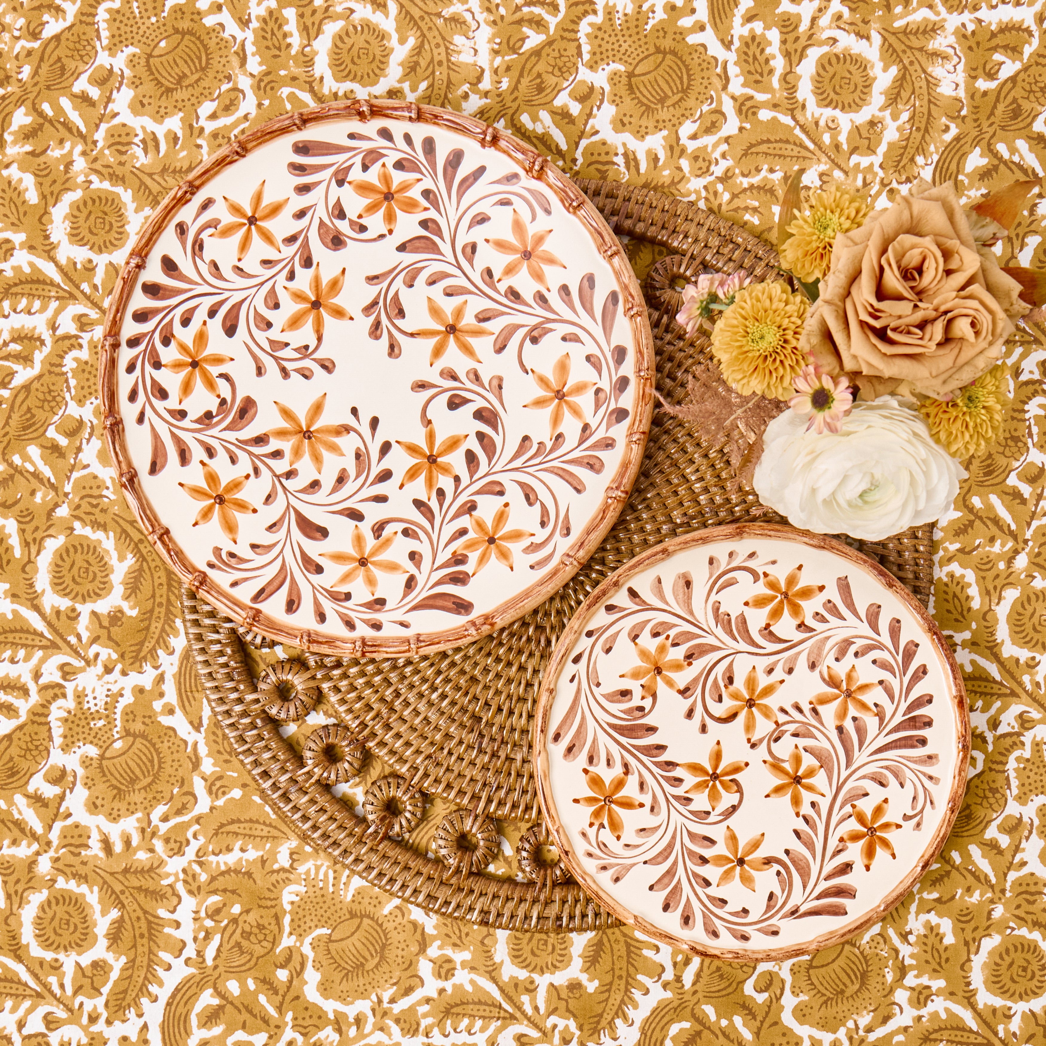 Theodora Bamboo Dinner & Starter Plates (Set of 8)
