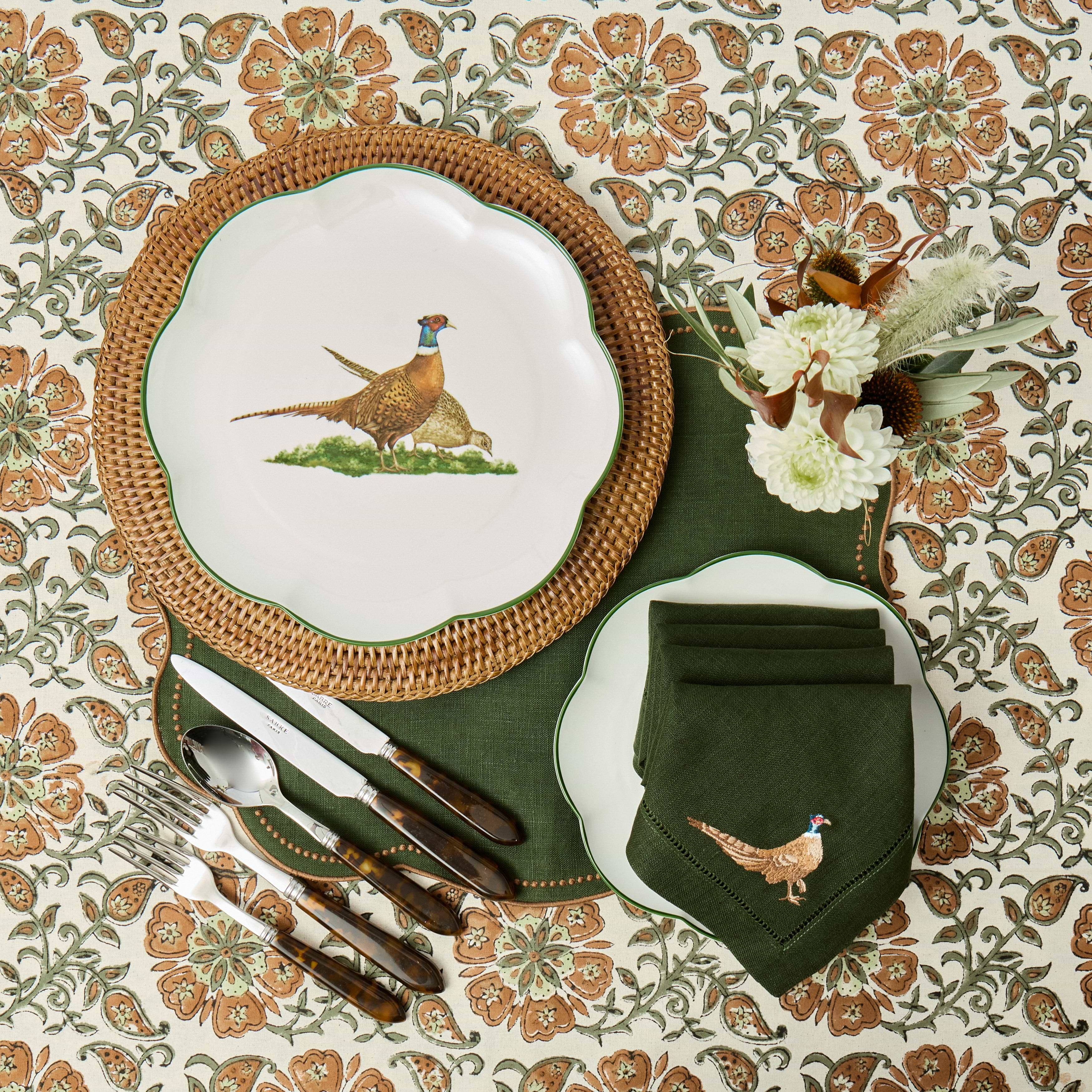 Brown Rattan Charger Plates (Set of 4)