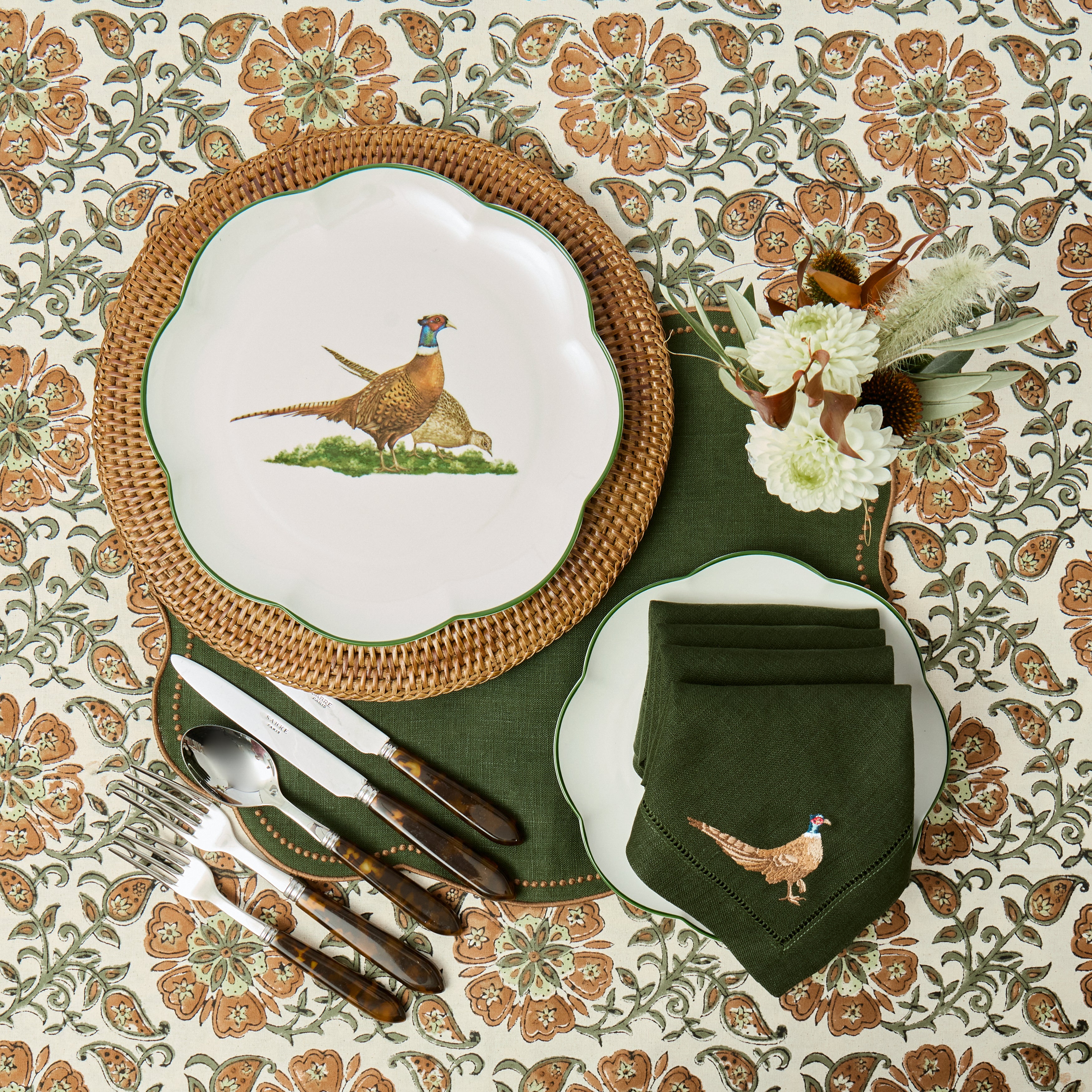 Brown Rattan Charger Plates (Set of 4)
