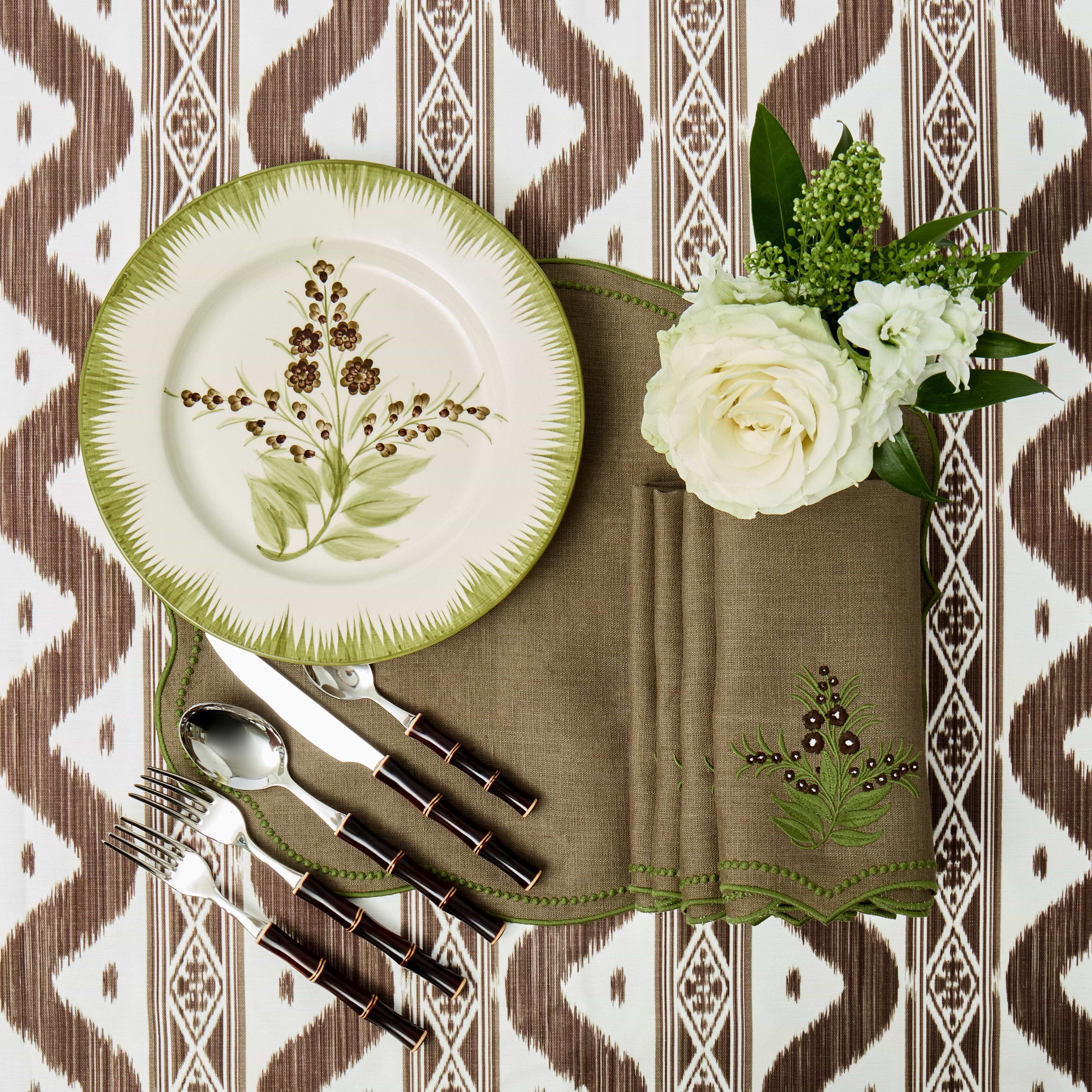 Chocolate Ikat Tablecloth
