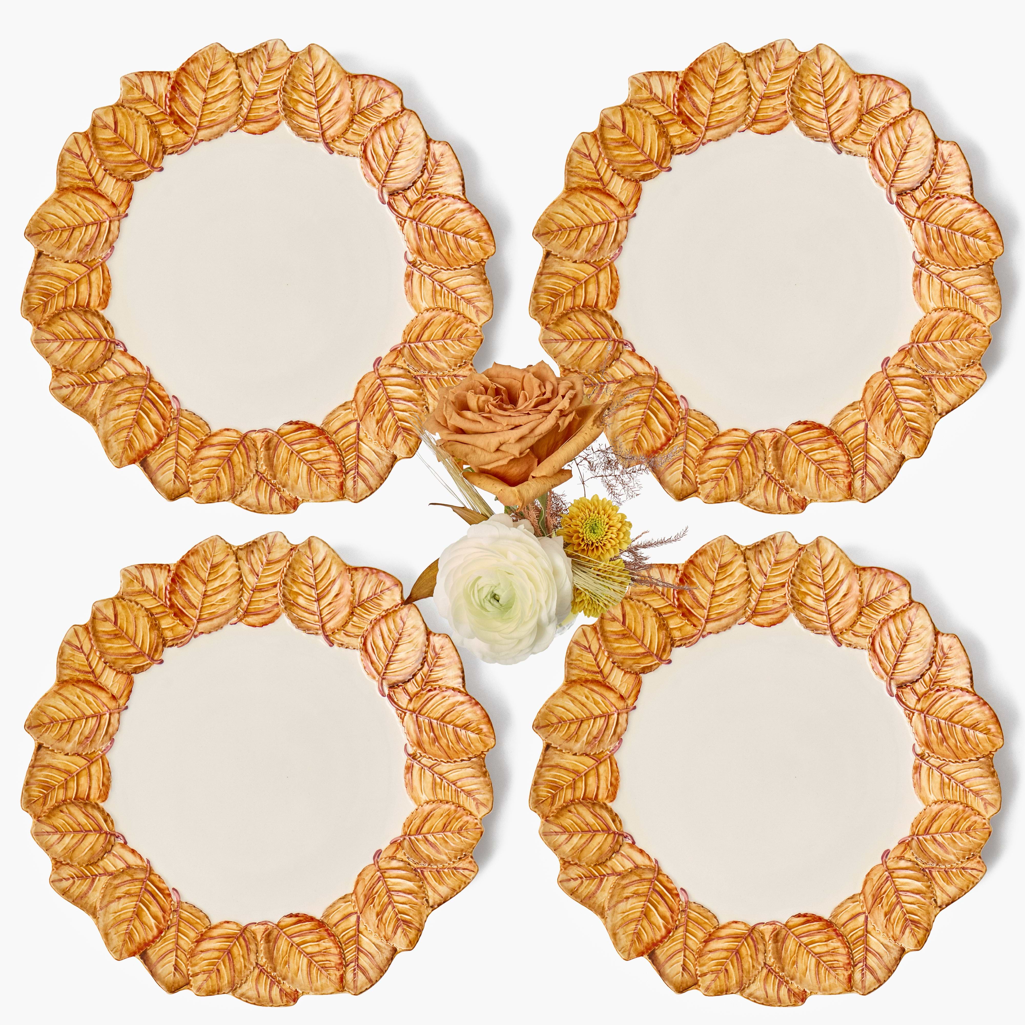 Autumn Leaf Dinner Plates (Set of 4)