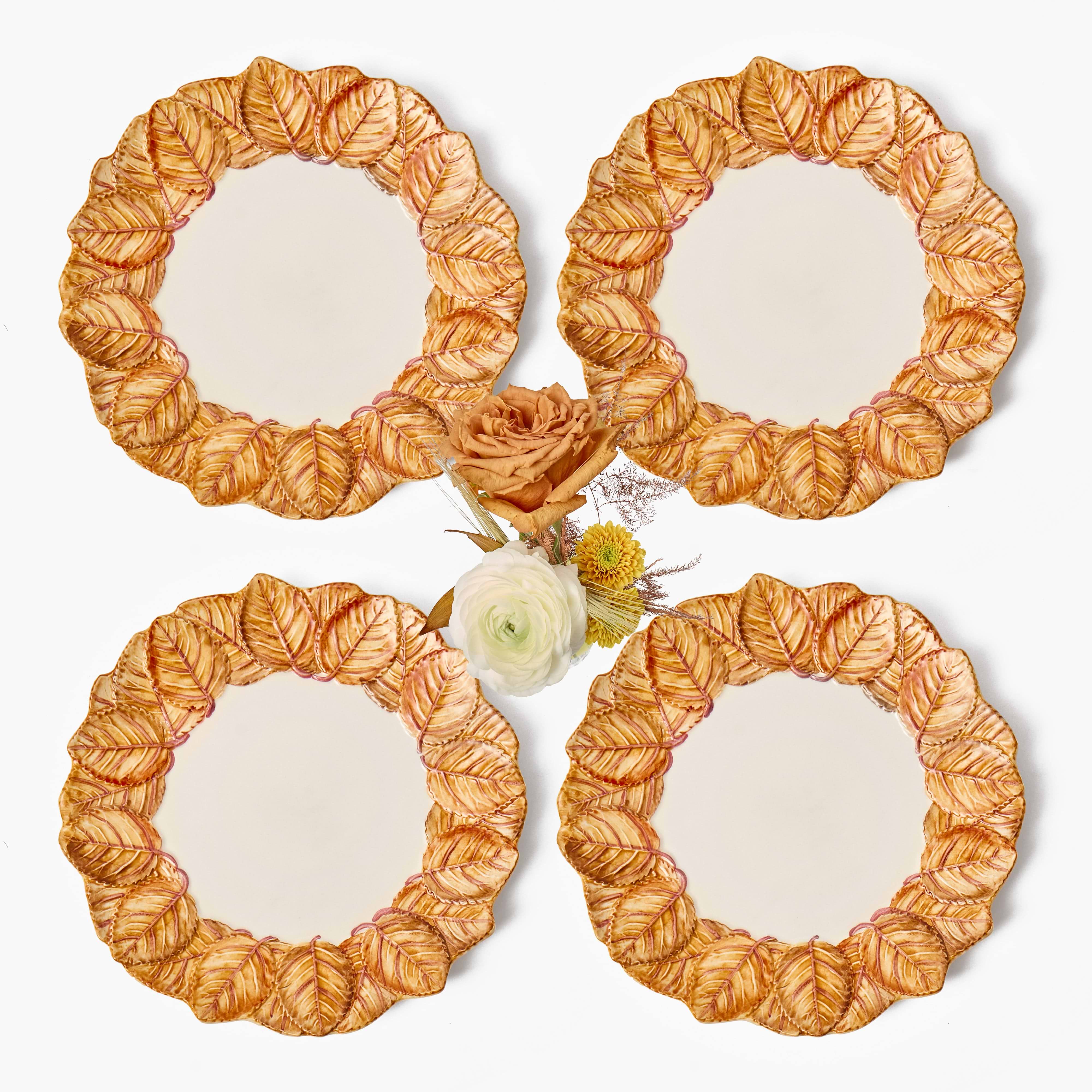 Autumn Leaf Starter Plates (Set of 4)