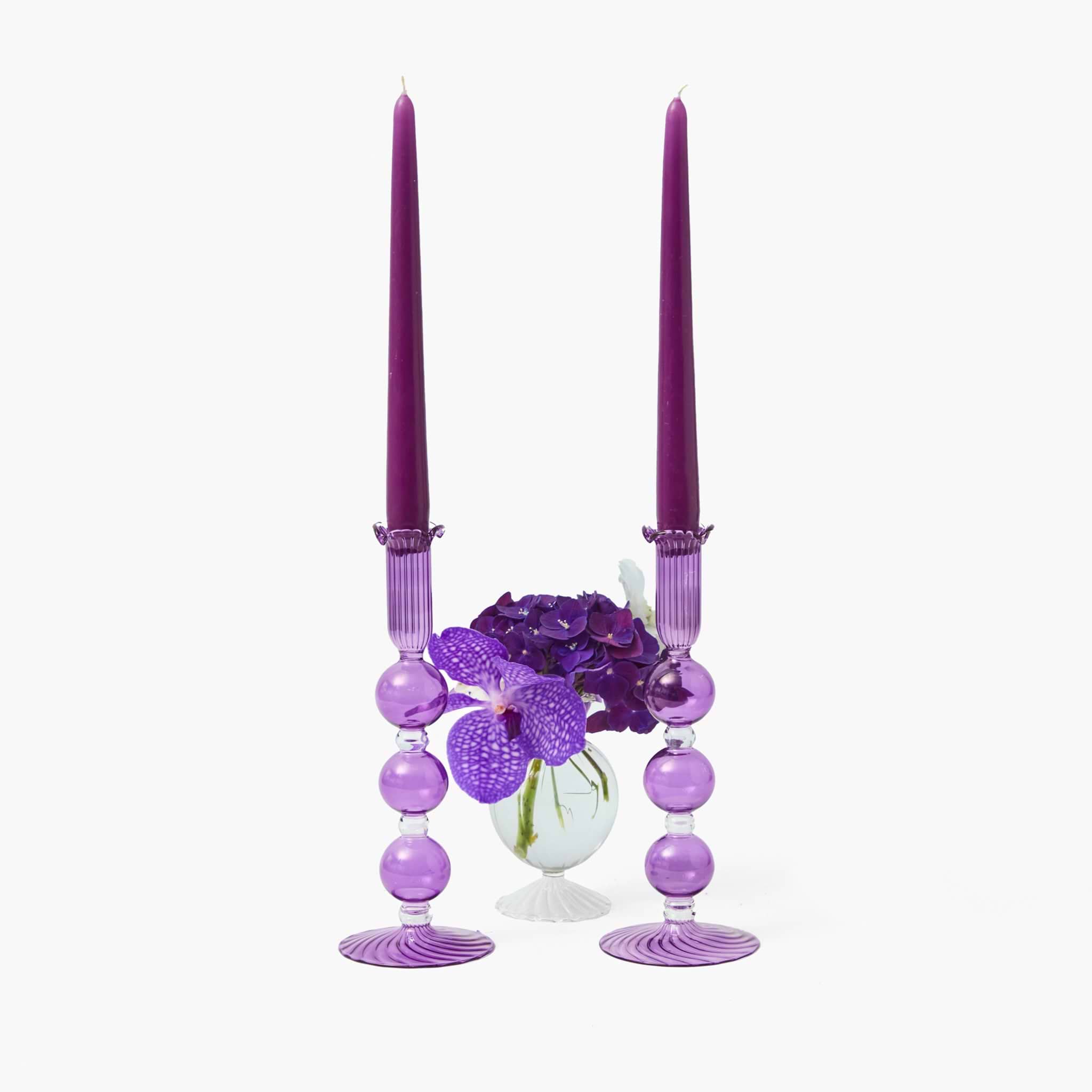 Purple Candles (Set of 8)