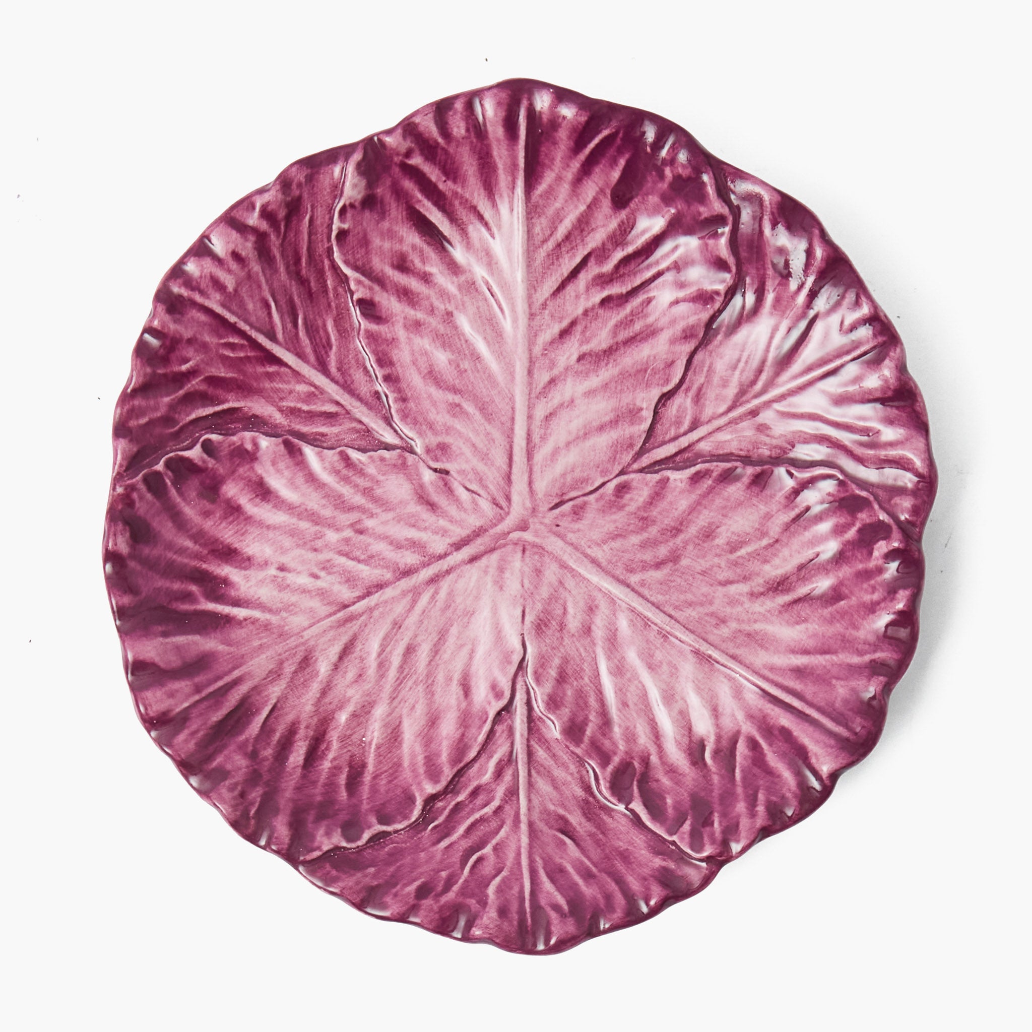 Aubergine Serena Cabbage Dinner Plates (Set of 4)