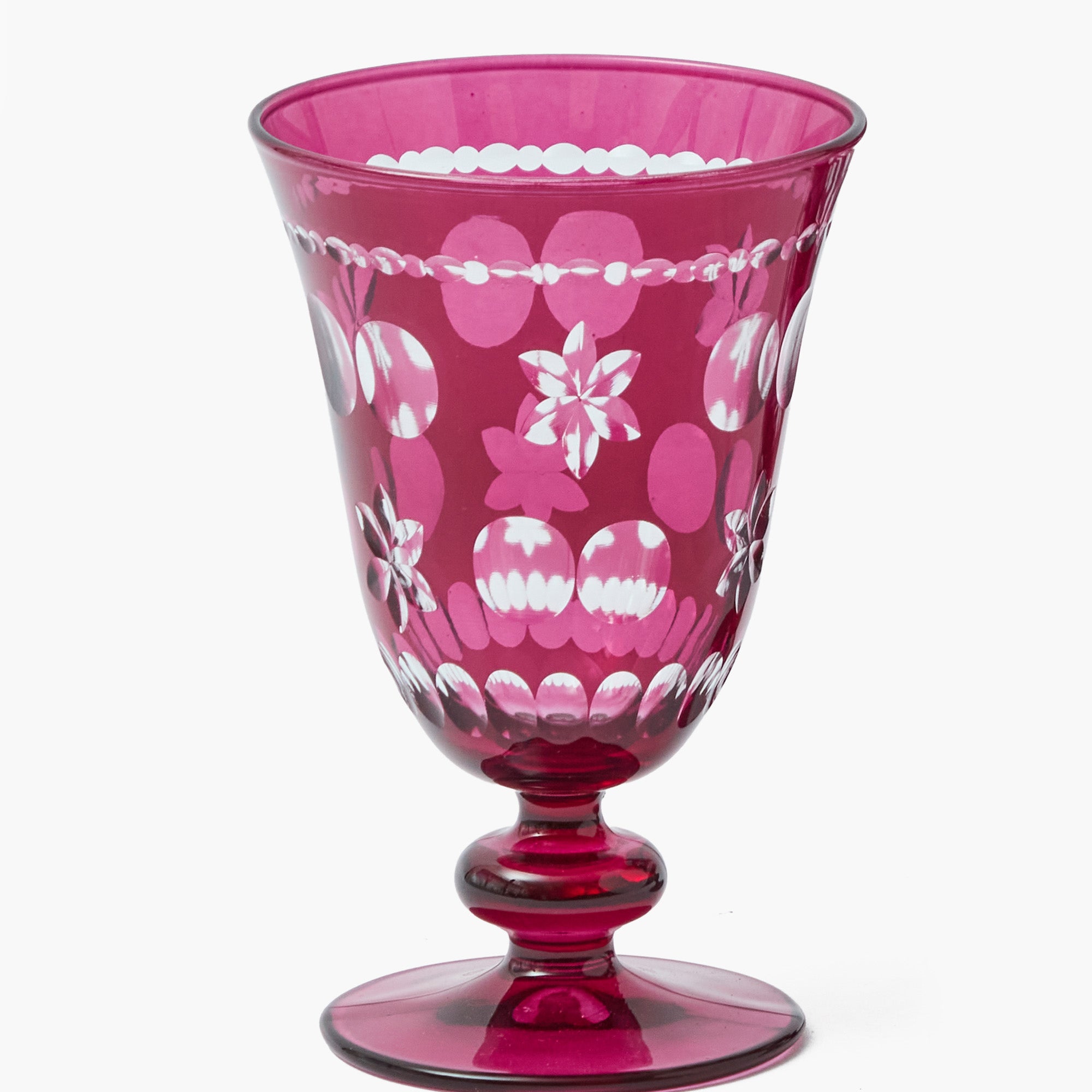 Aubergine Anita Engraved Glassware (Set of 8)