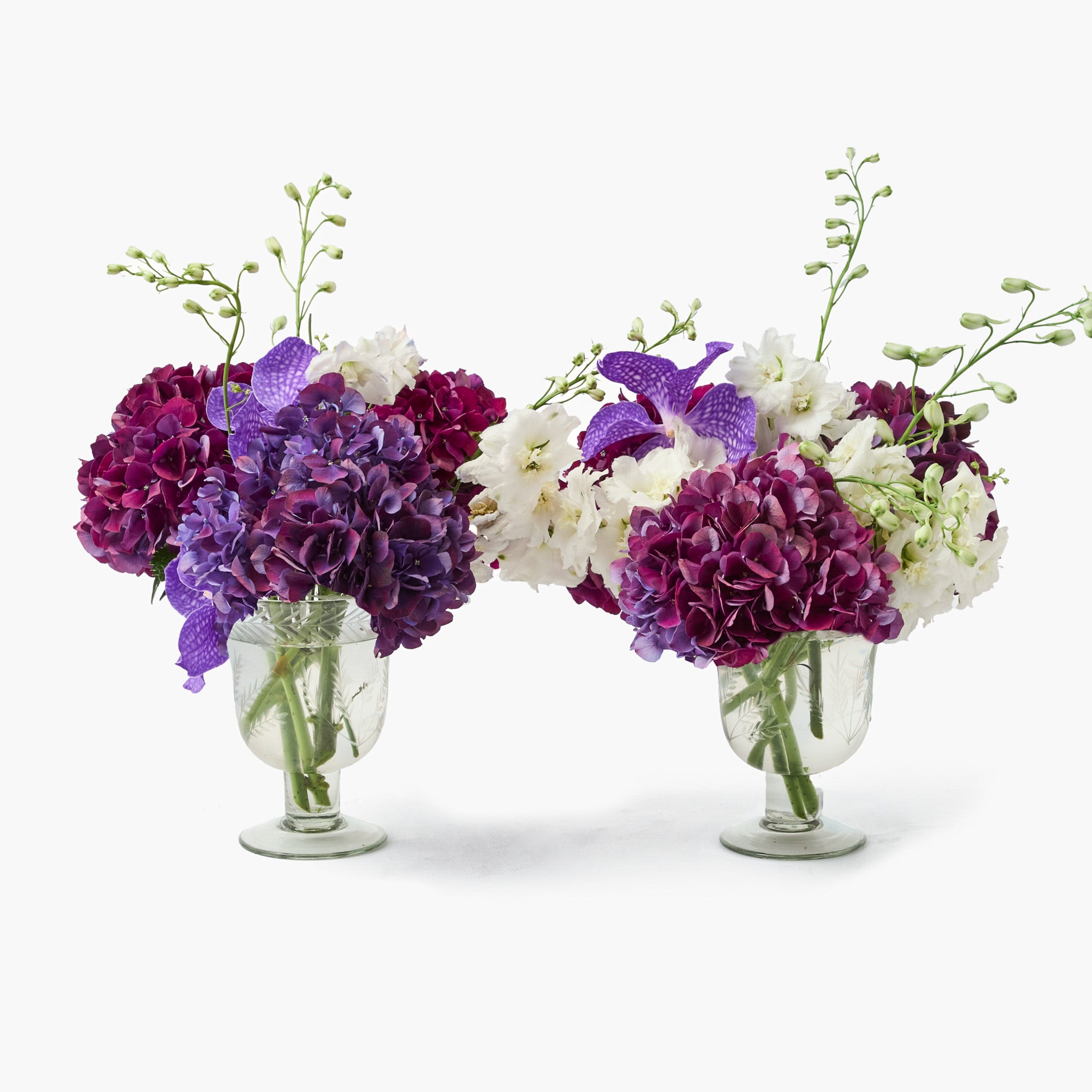 Astrid Engraved Glass Vase (Pair)