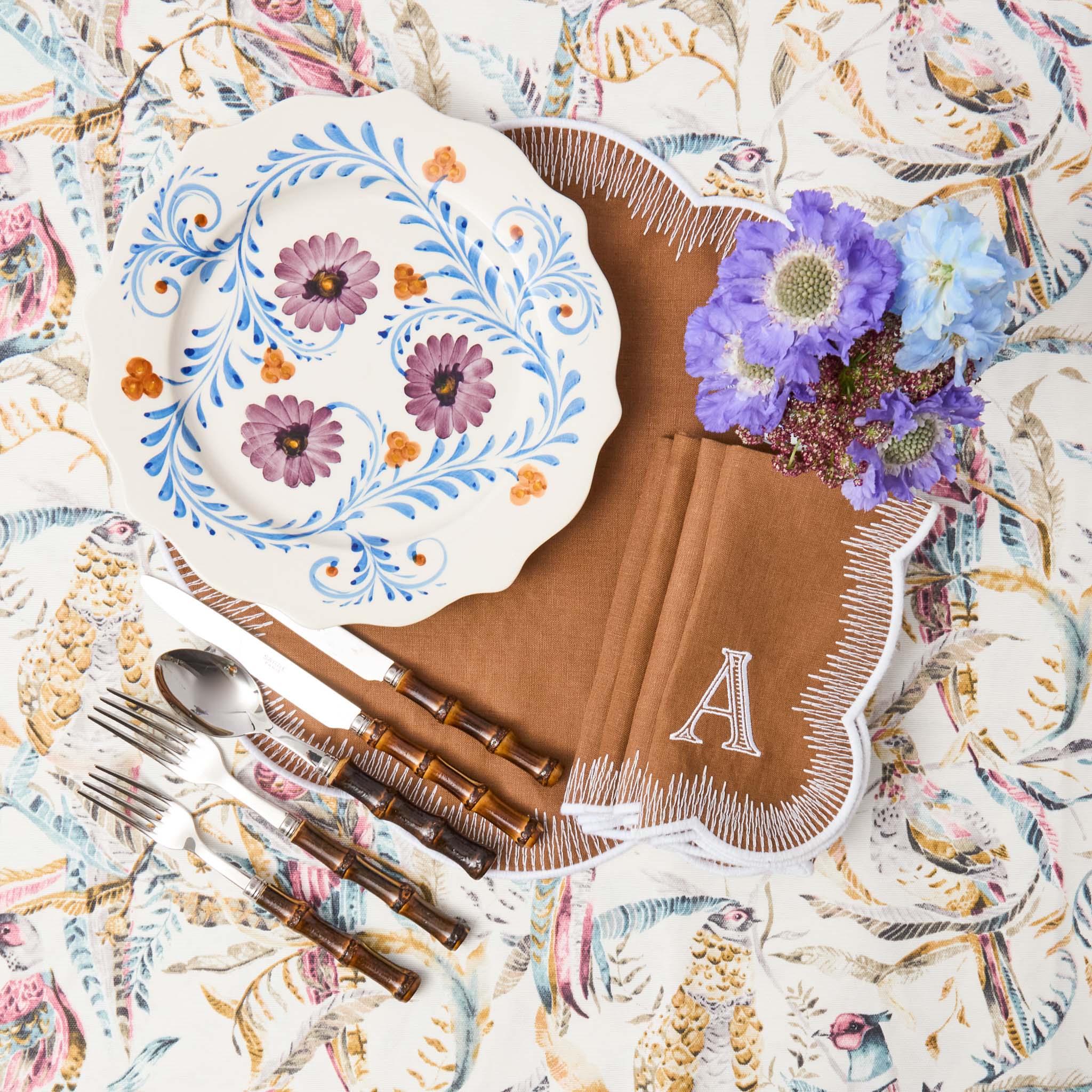 Alathea Caramel Linen Placemats (Set of 4)