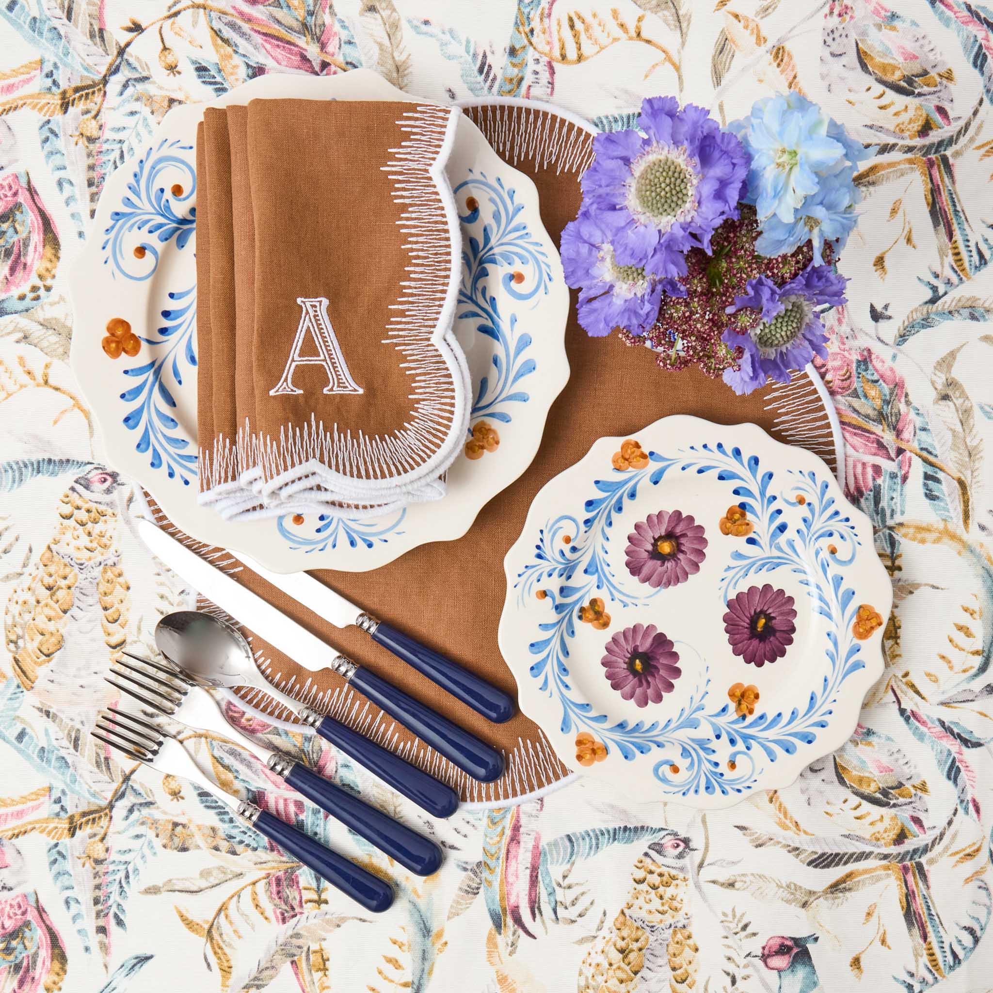 Caramel Alathea Linen Napkins (Set of 4)