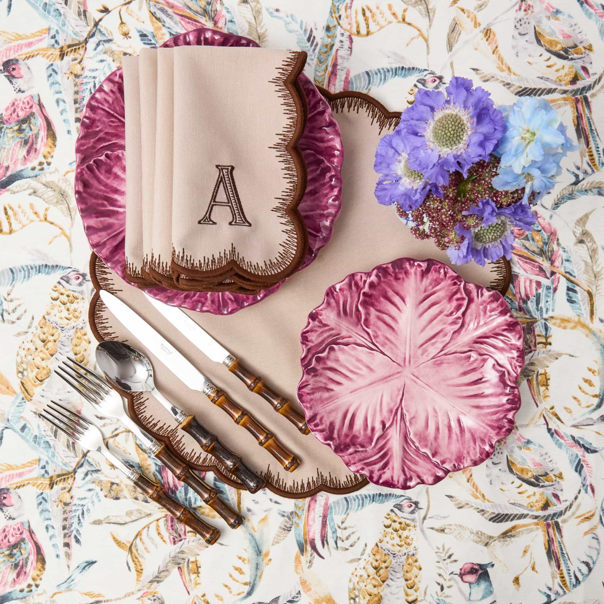 Isabella Taupe & Chocolate Placemats (Set of 4)