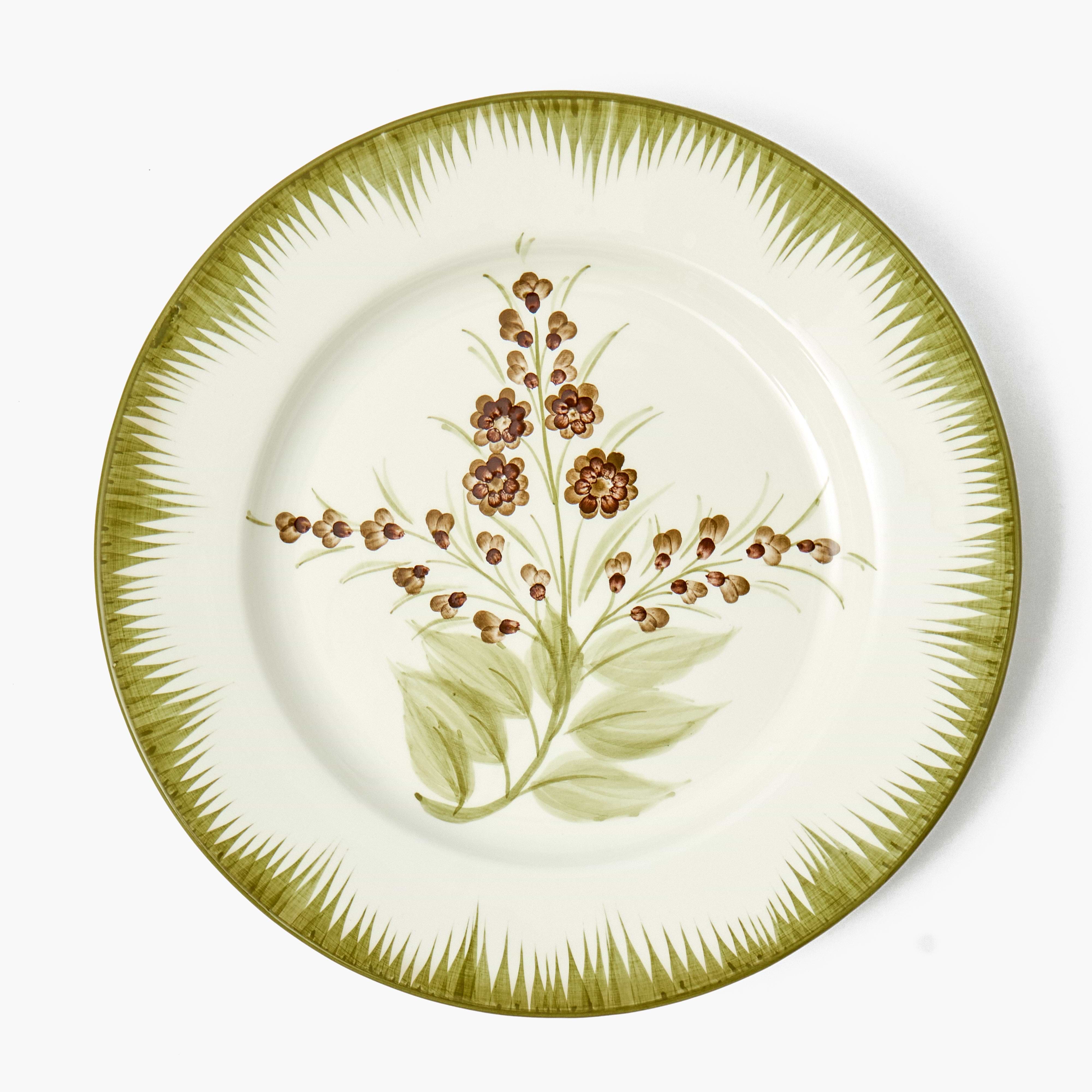 Olive & Chocolate Araminta Dinner Plate