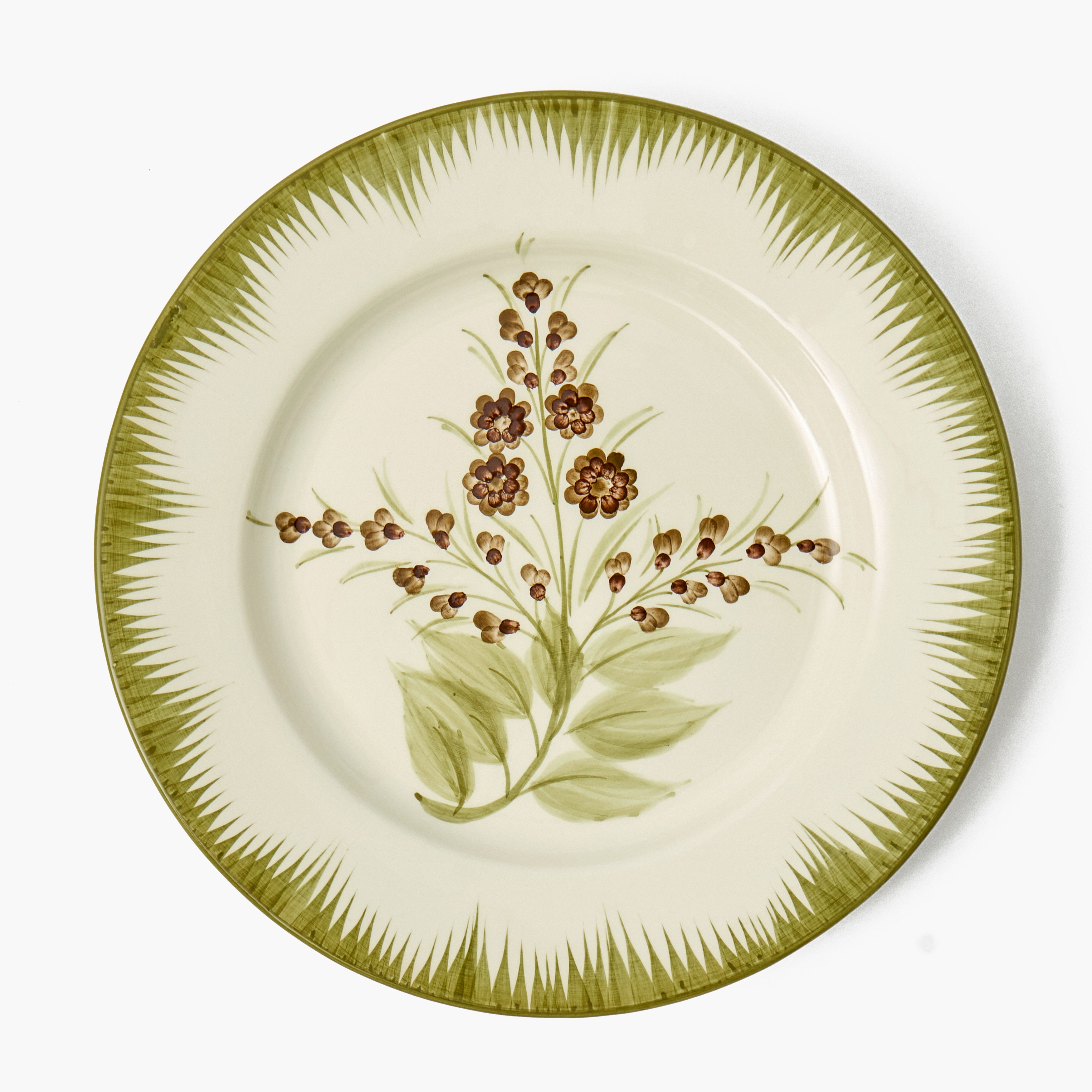 Olive & Chocolate Araminta Dinner Plates (Set of 4)