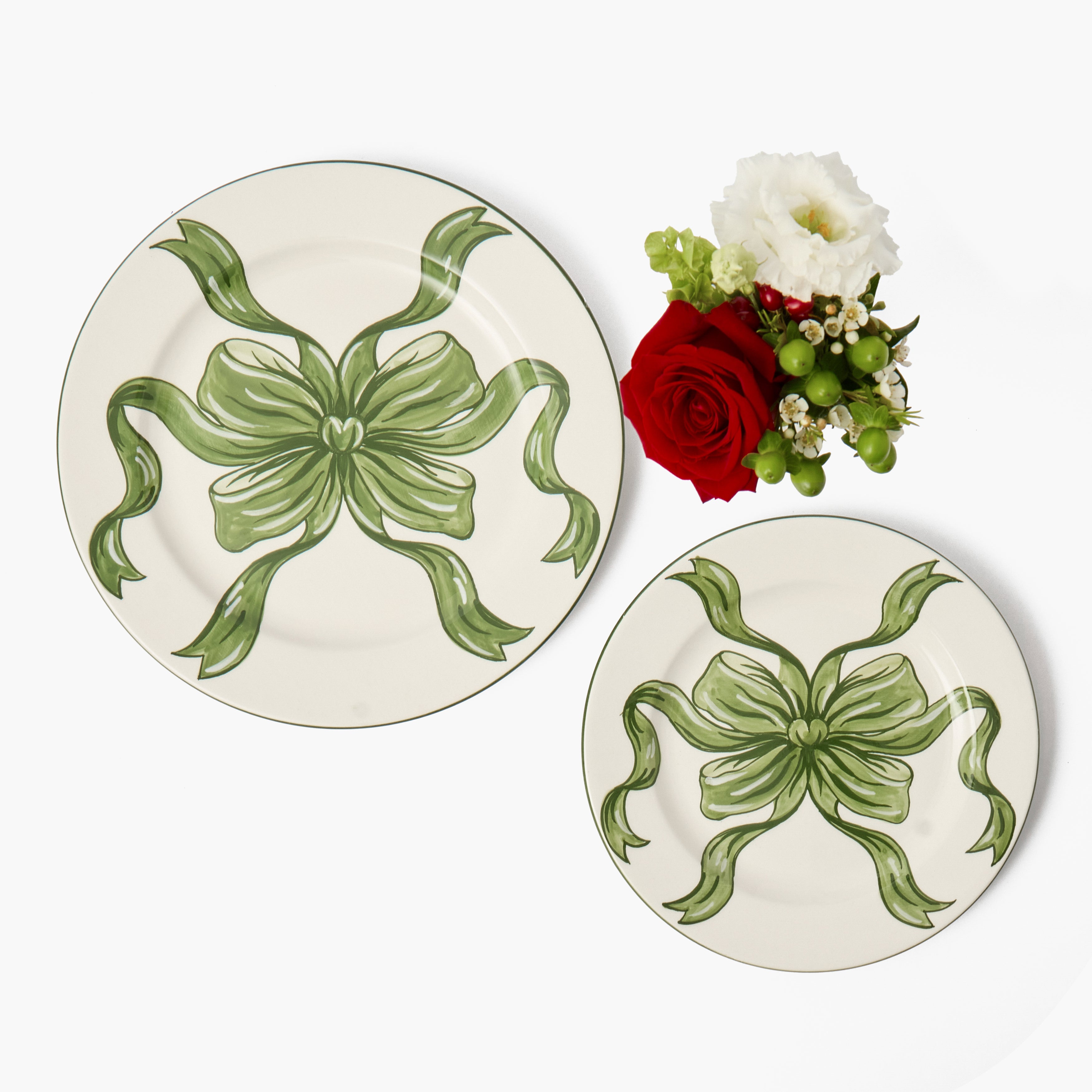 Green Audrey Bow Starter Plate